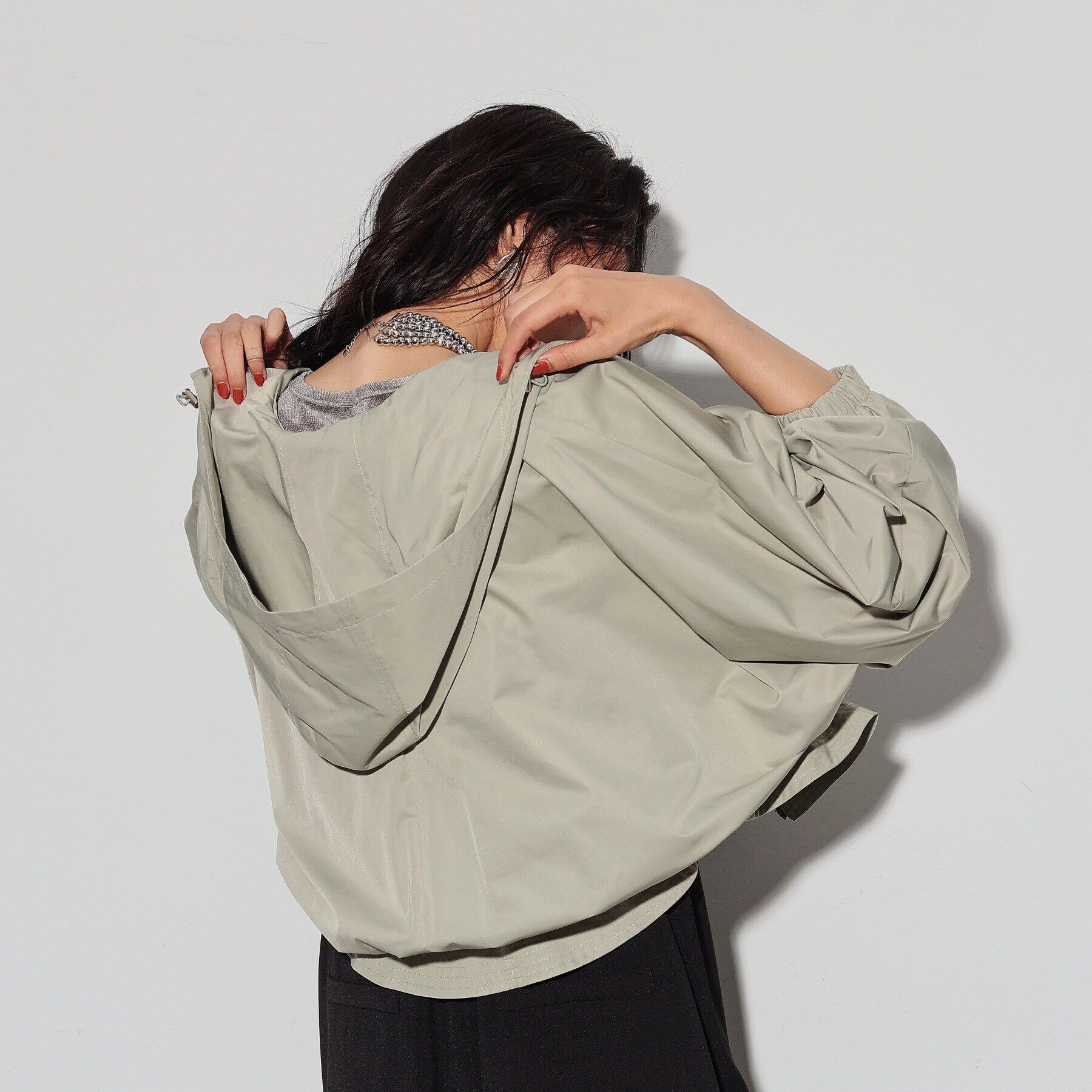 GALLEST「ドルマンスリーブフーディブルゾン」|ブルゾン・スタジャン|