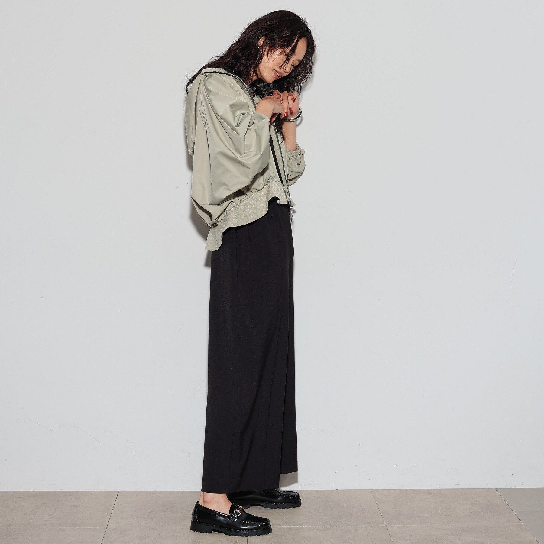 GALLEST「ドルマンスリーブフーディブルゾン」|ブルゾン・スタジャン|