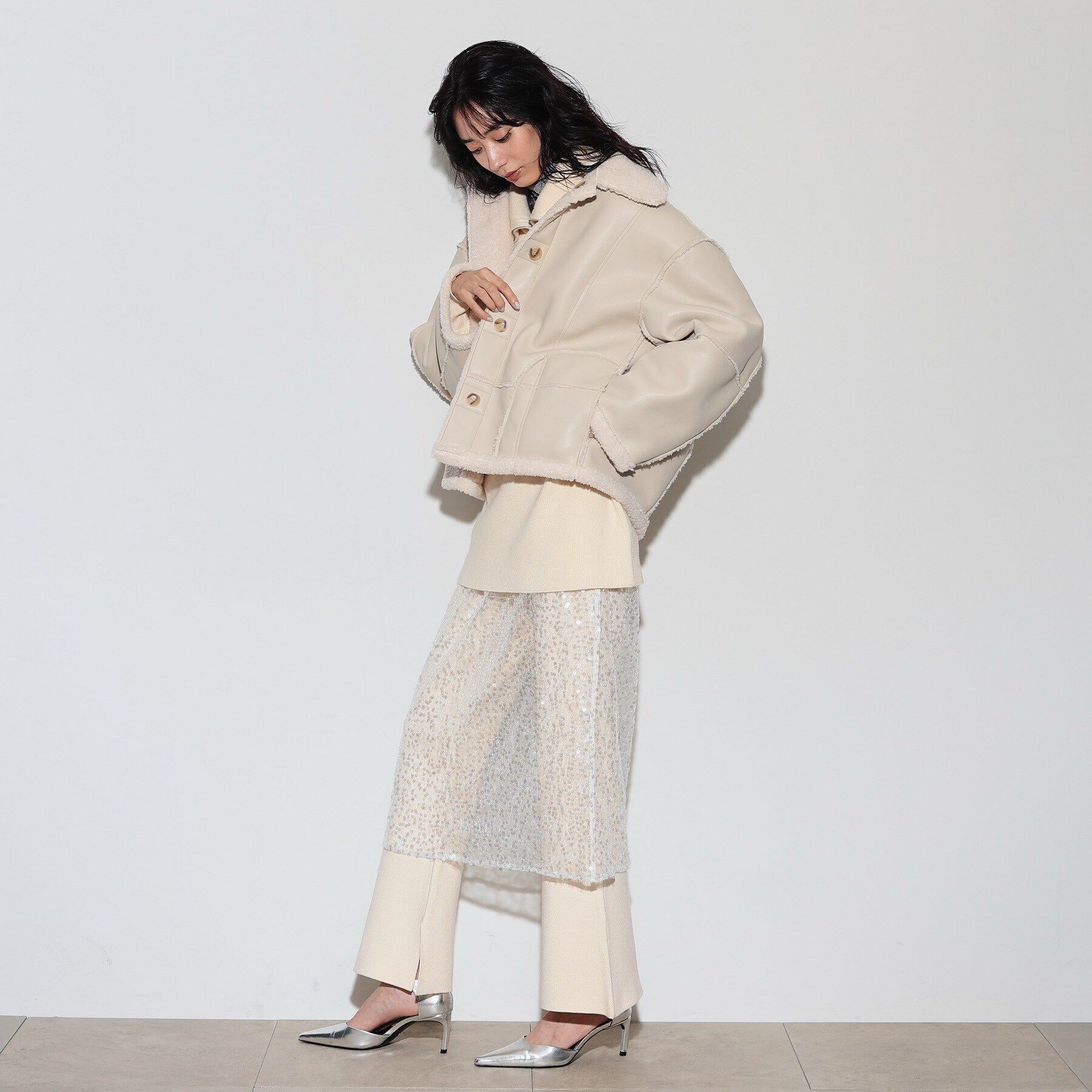 GALLEST「【WEB限定】リバーシブルムートン調ブルゾン」|ブルゾン・スタジャン|