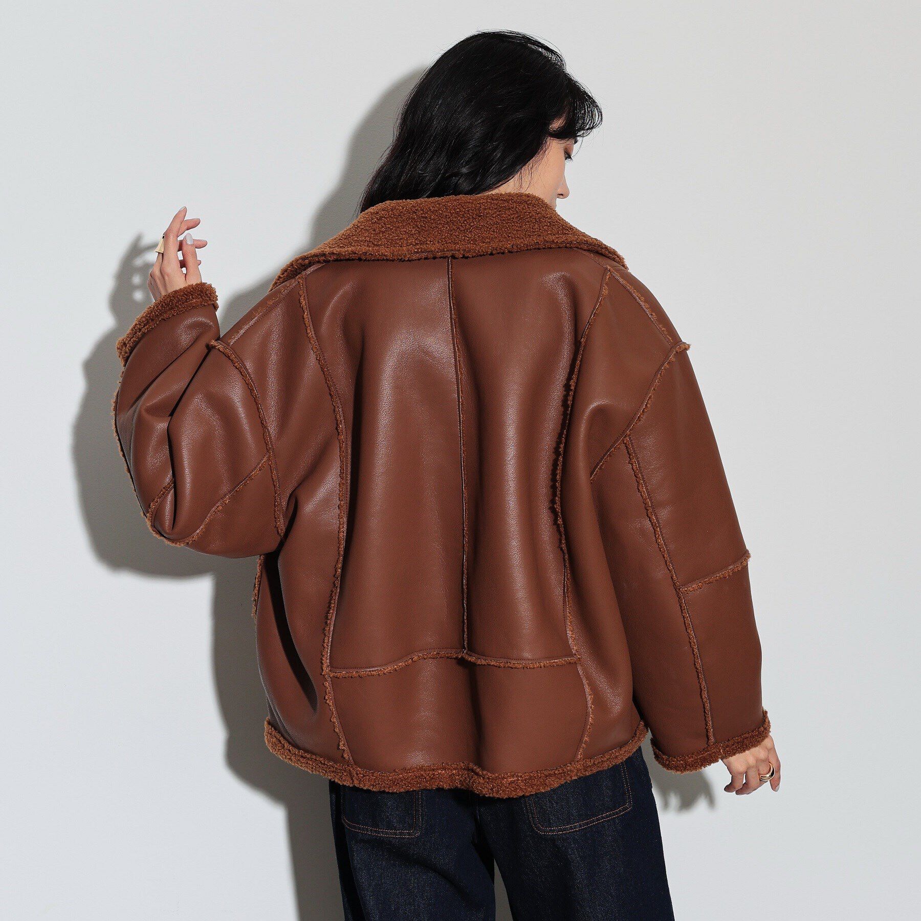 GALLEST「【WEB限定】リバーシブルムートン調ブルゾン」|ブルゾン・スタジャン|