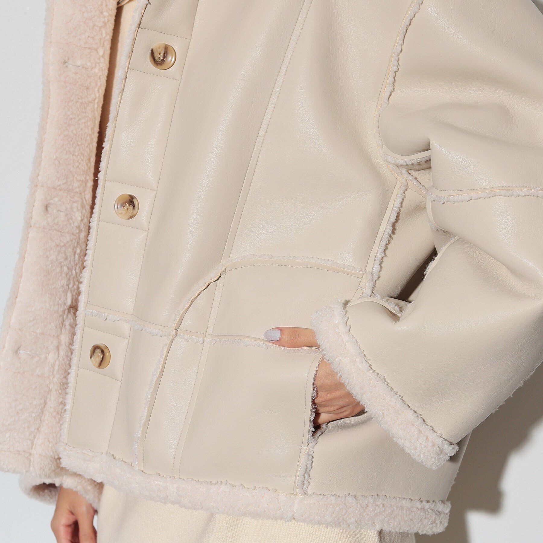 GALLEST「【WEB限定】リバーシブルムートン調ブルゾン」|ブルゾン・スタジャン|