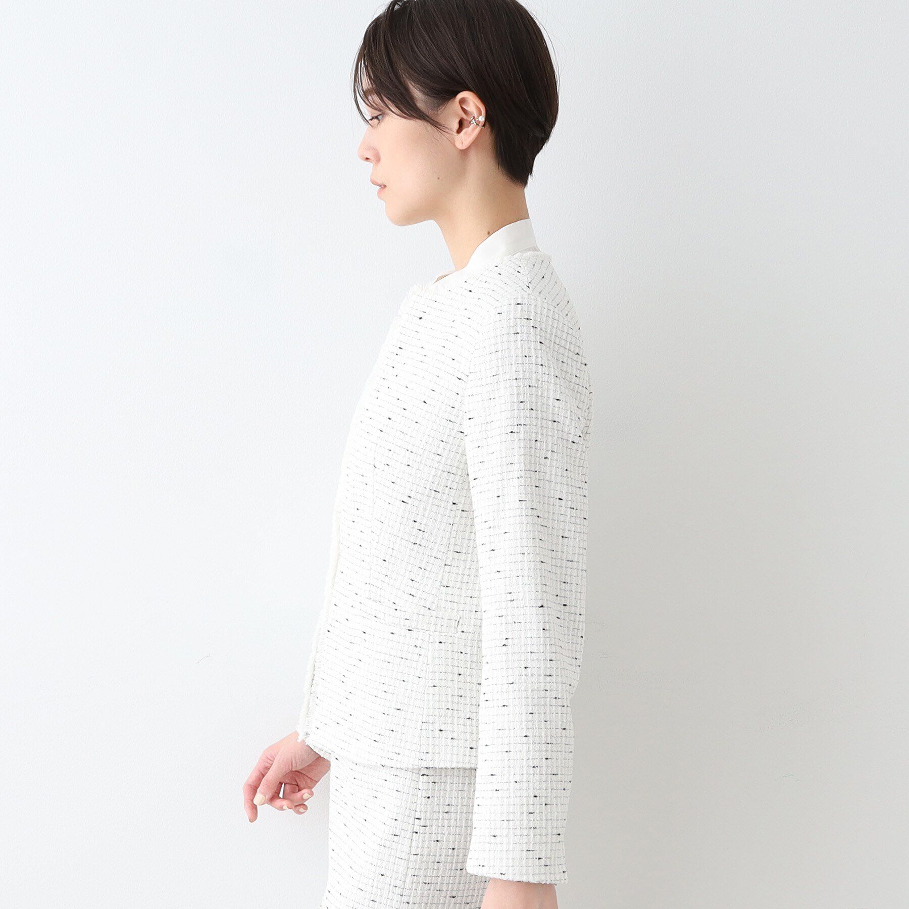 INDIVI「【日本製／オリジナル素材】ツィードジャケット」|スーツ|