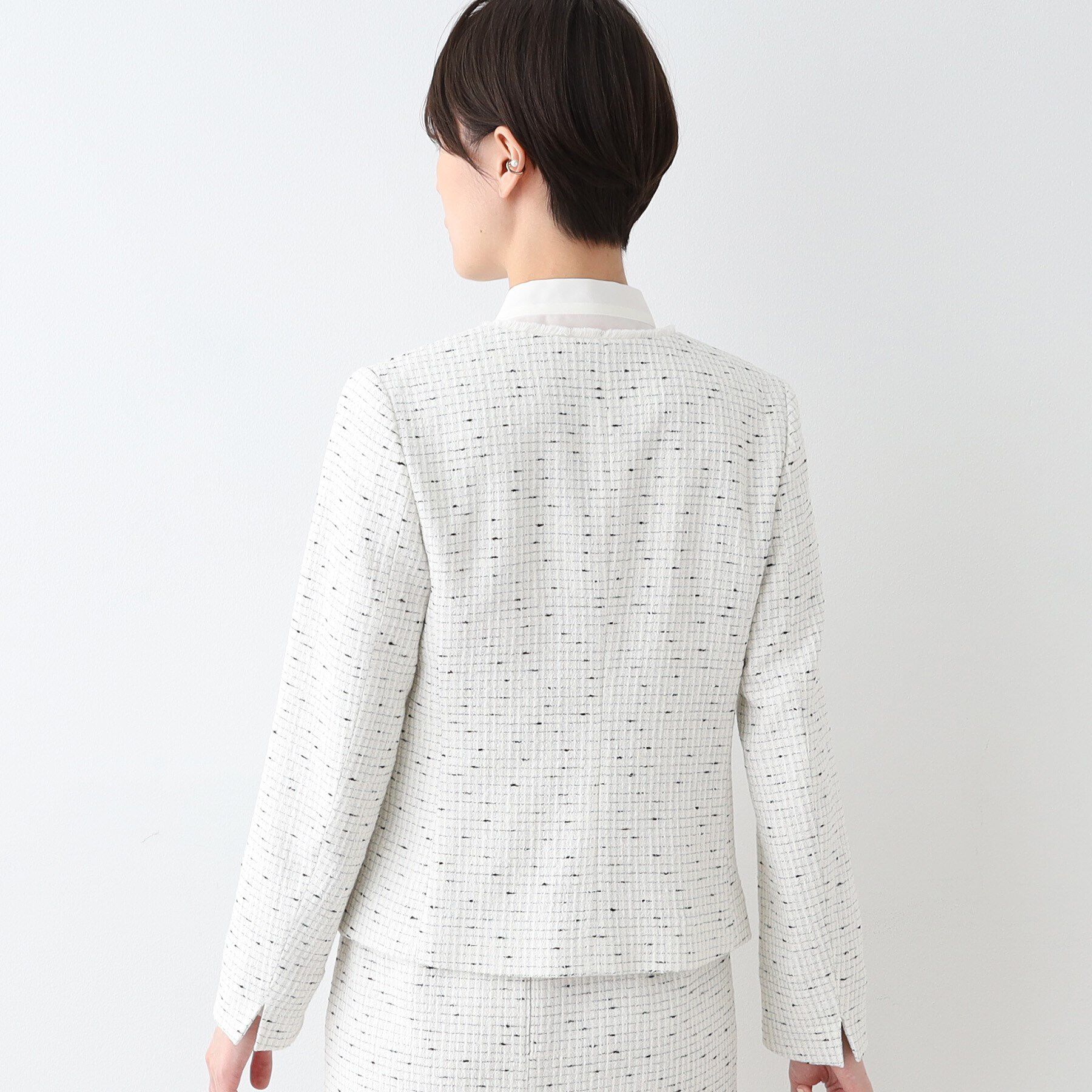 INDIVI「【日本製／オリジナル素材】ツィードジャケット」|スーツ|
