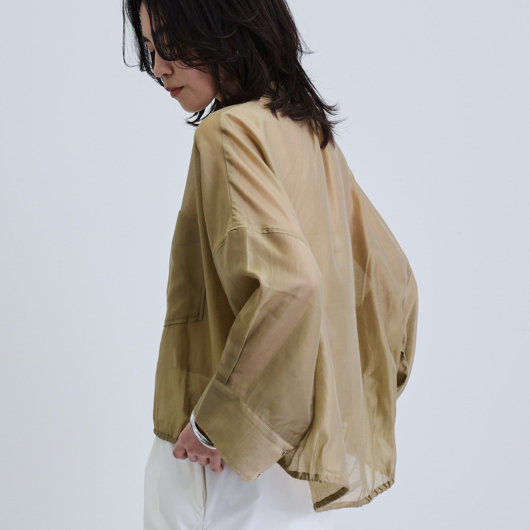 GALLEST「【再入荷】シアーローンステンカラーシャツ/シアーシャツ/シアートップス」|シャツ・ブラウス|