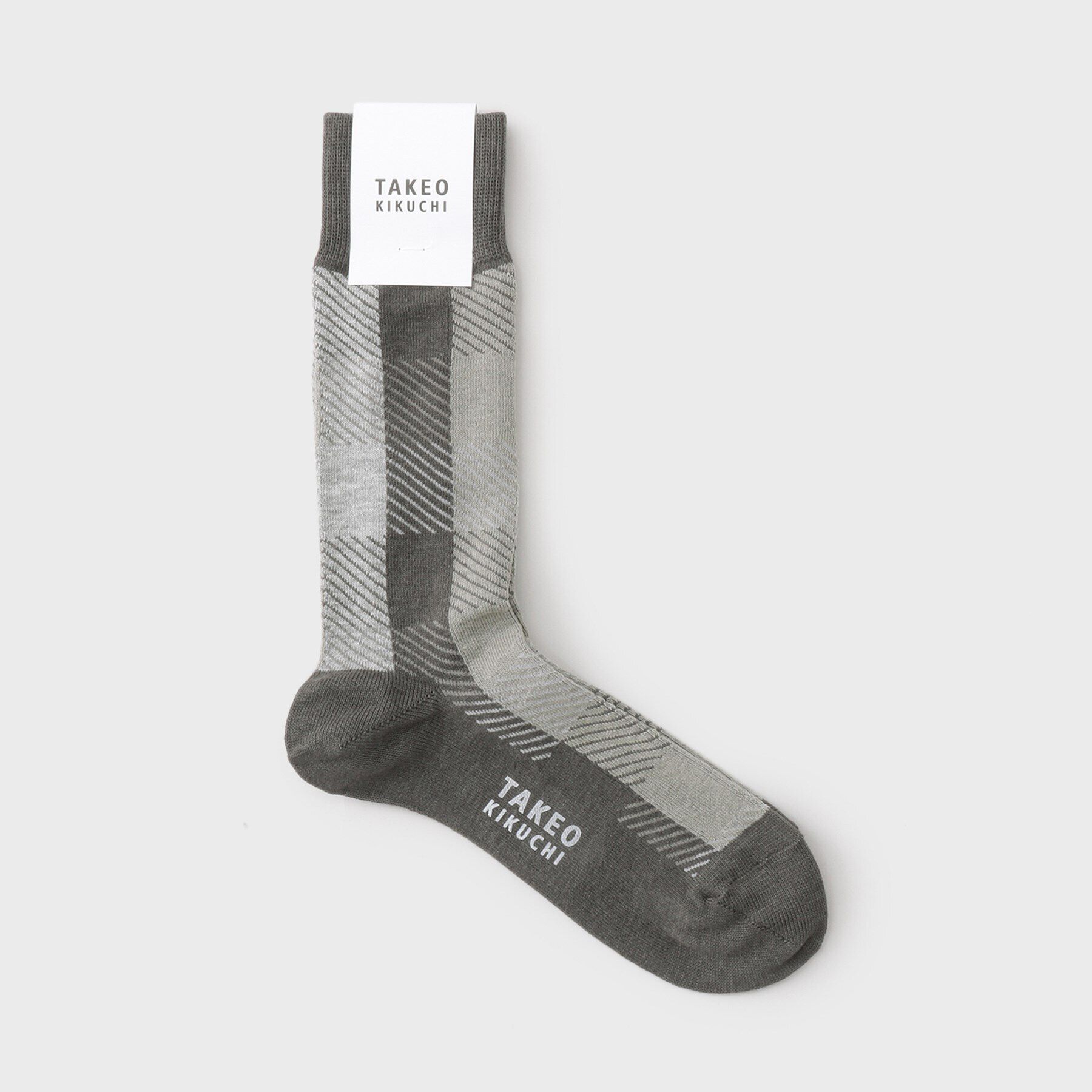 TAKEO KIKUCHI「カラーブロッククルーソックス」|ソックス|チャコールグレー(2