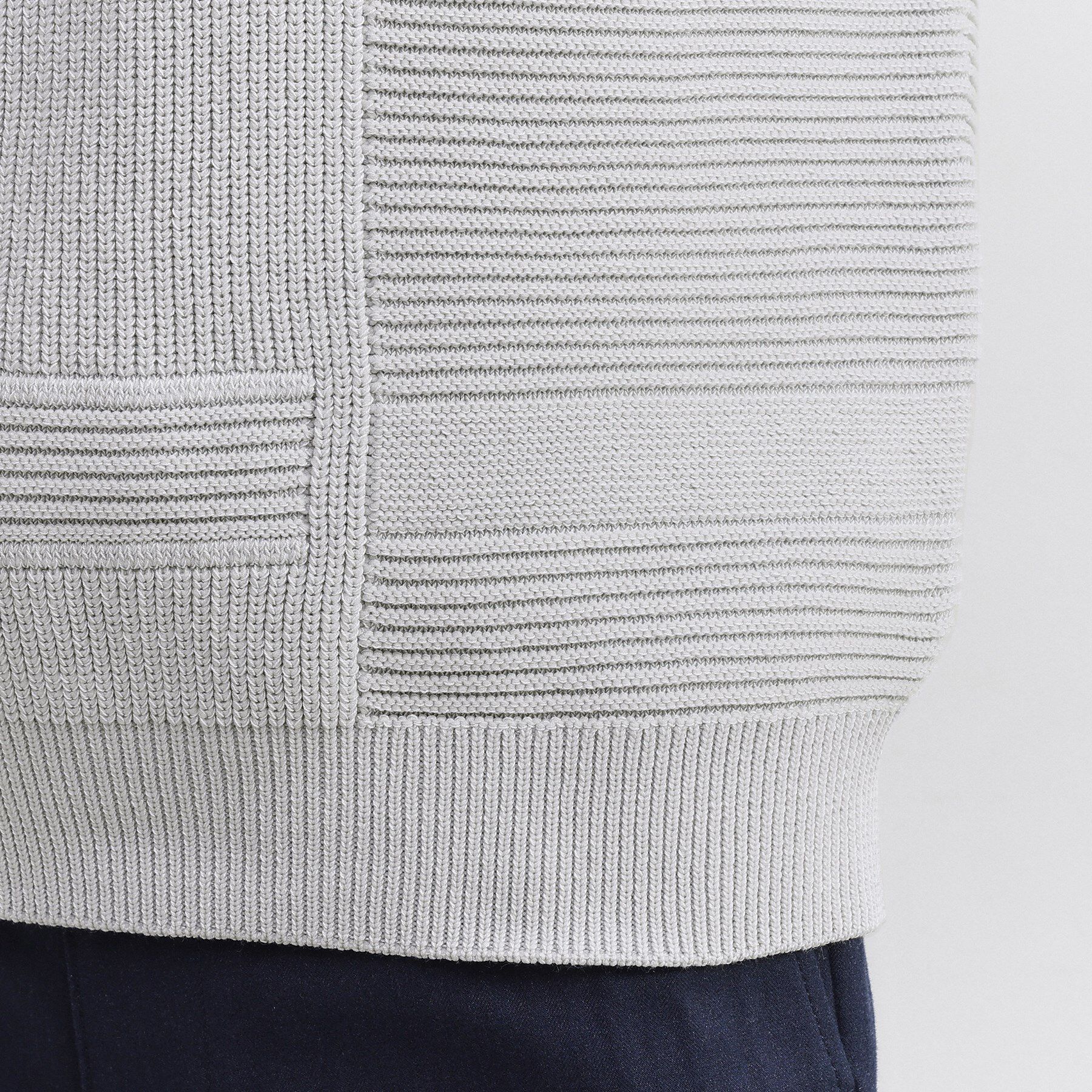 TAKEO KIKUCHI「畦編みチェック プルオーバーニット」|ニット・セーター|