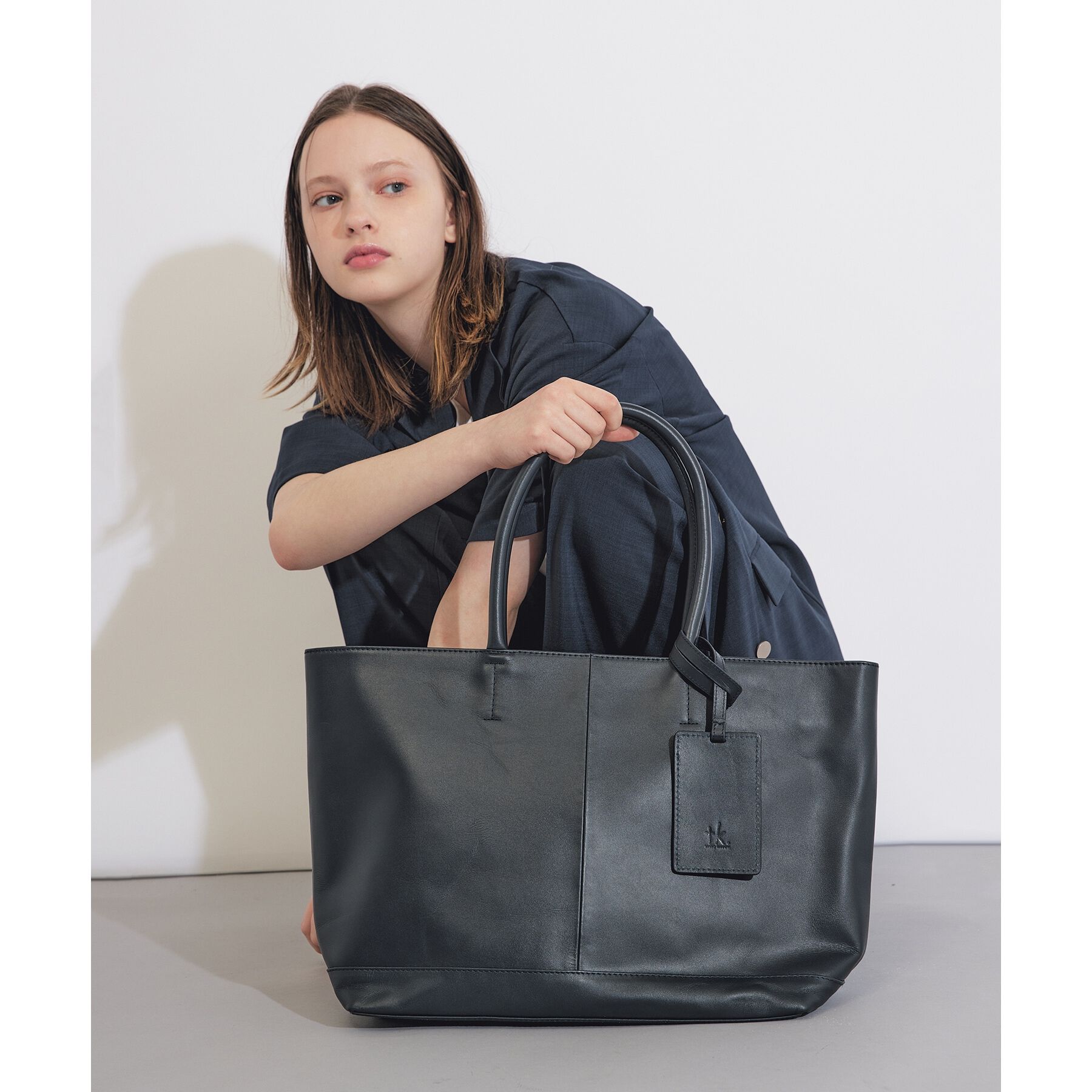 tk.TAKEO KIKUCHI「【WEB限定】レザートートバッグ」|トートバッグ|ネイビー(093)