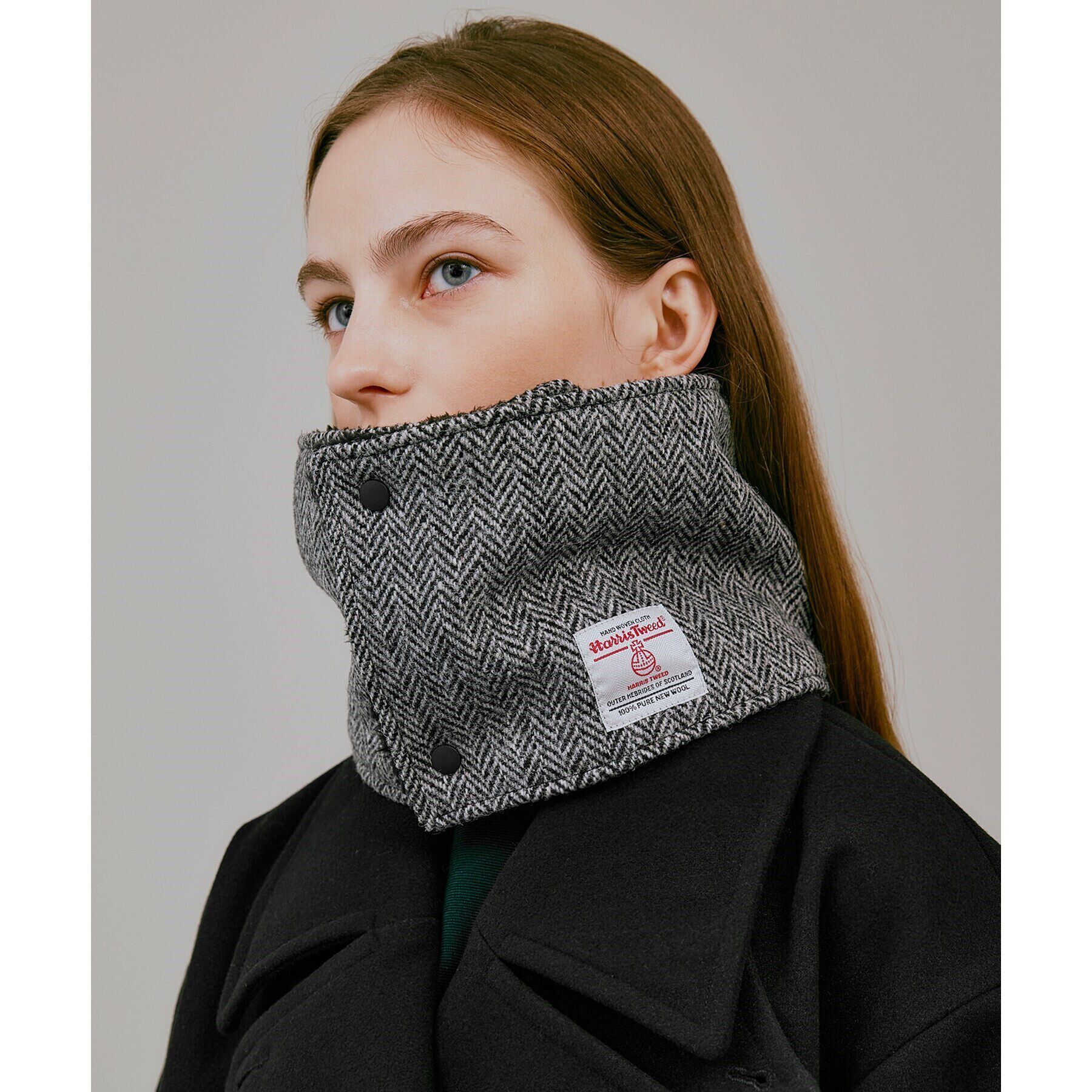 tk.TAKEO KIKUCHI「ハリスツイード生地使用 ネックウォーマー マフラー ／ Harris Tweed」|スヌード|