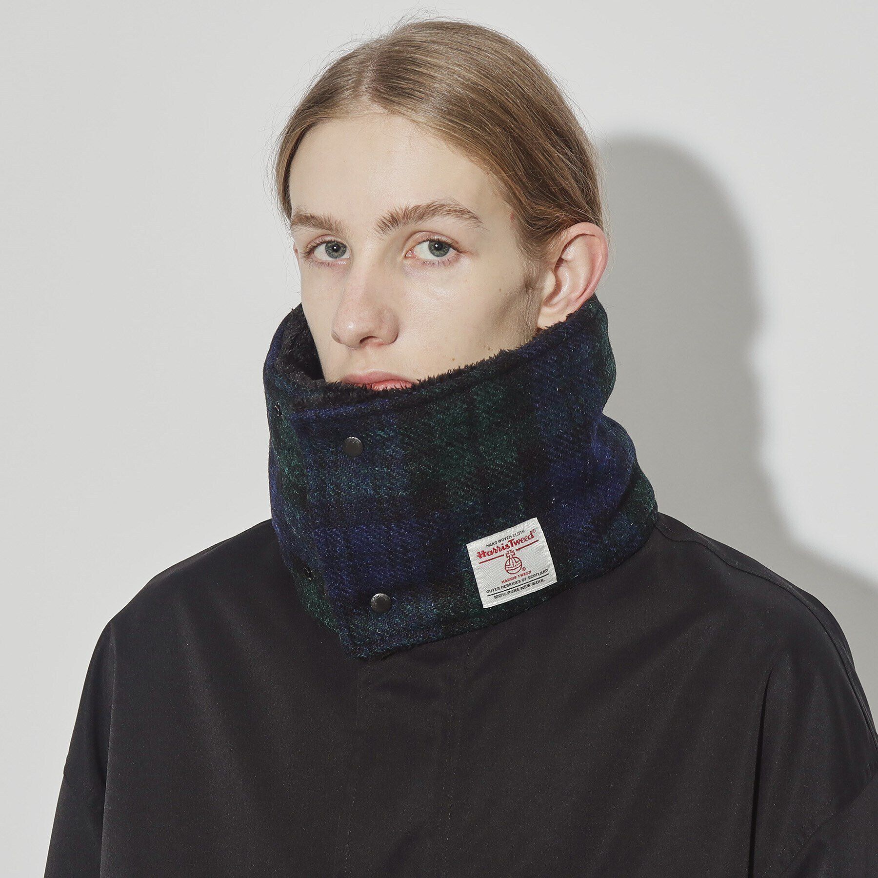 tk.TAKEO KIKUCHI「ハリスツイード生地使用 ネックウォーマー マフラー ／ Harris Tweed」|スヌード|