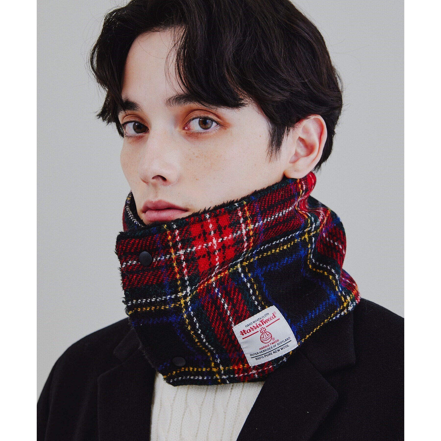 tk.TAKEO KIKUCHI「ハリスツイード生地使用 ネックウォーマー マフラー ／ Harris Tweed」|スヌード|ﾎﾞﾙﾄﾞｰ(264)