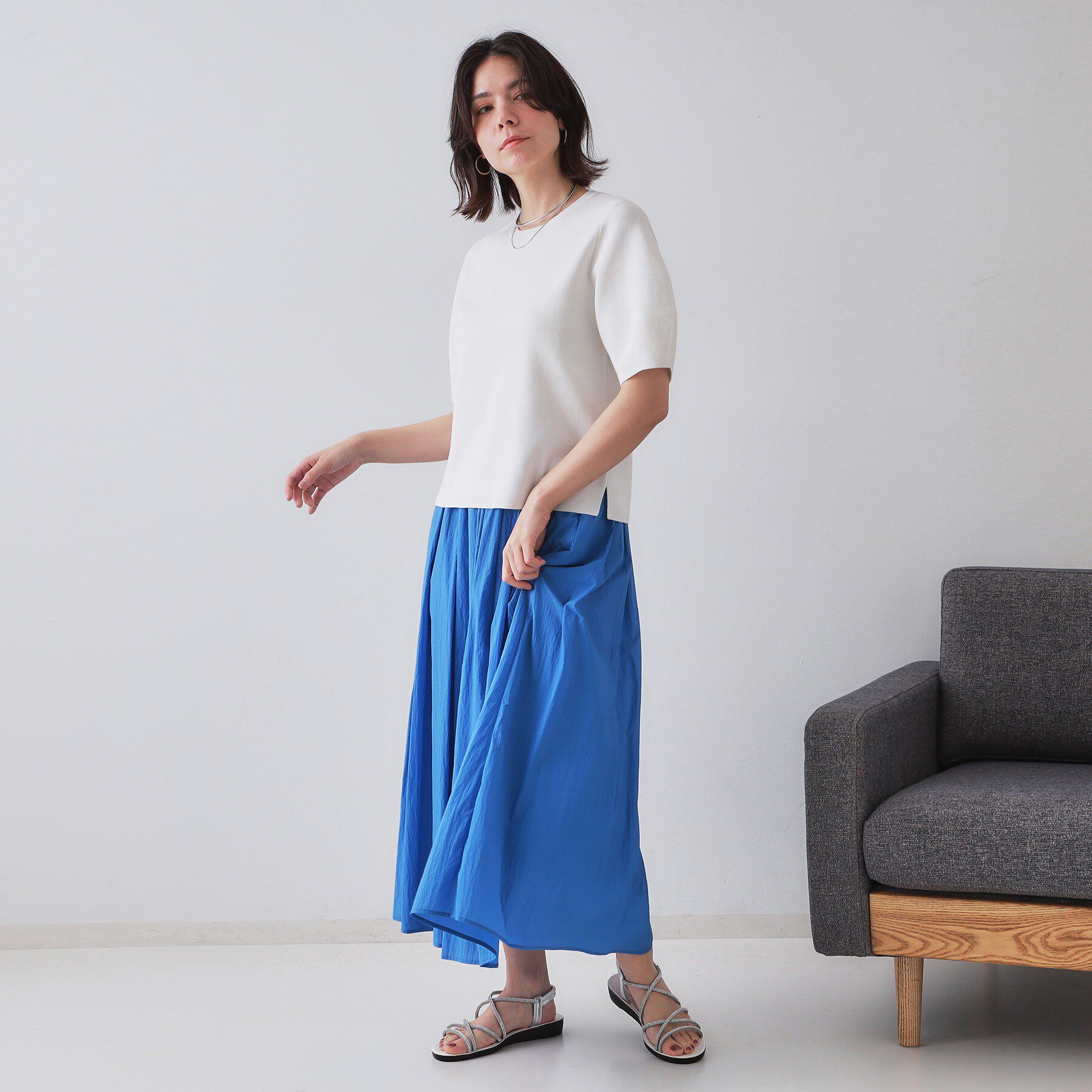 OPAQUE.CLIP「ラインストーンストラップサンダル」|サンダル|