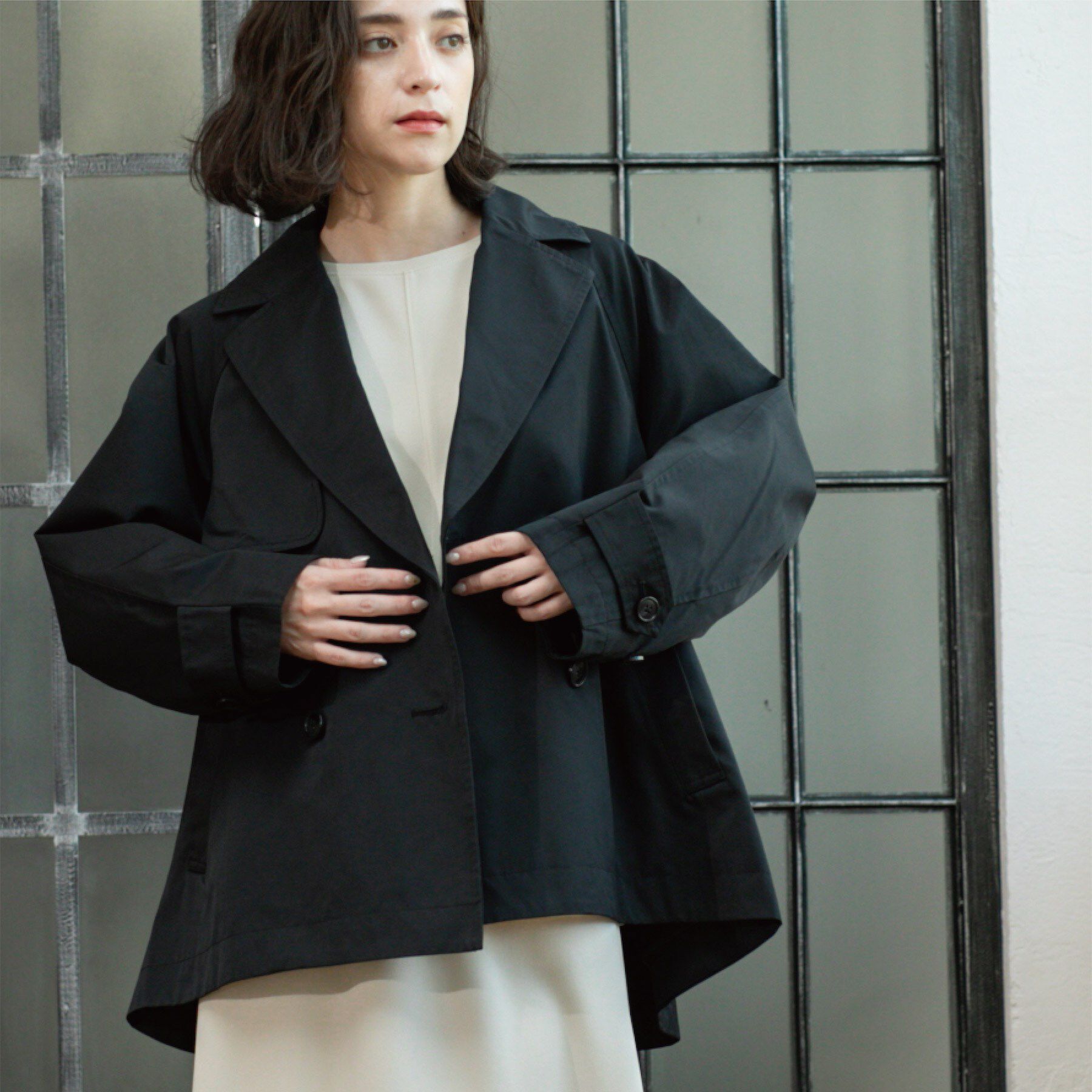 OPAQUE.CLIP「フレアミドルトレンチコート」|トレンチコート|