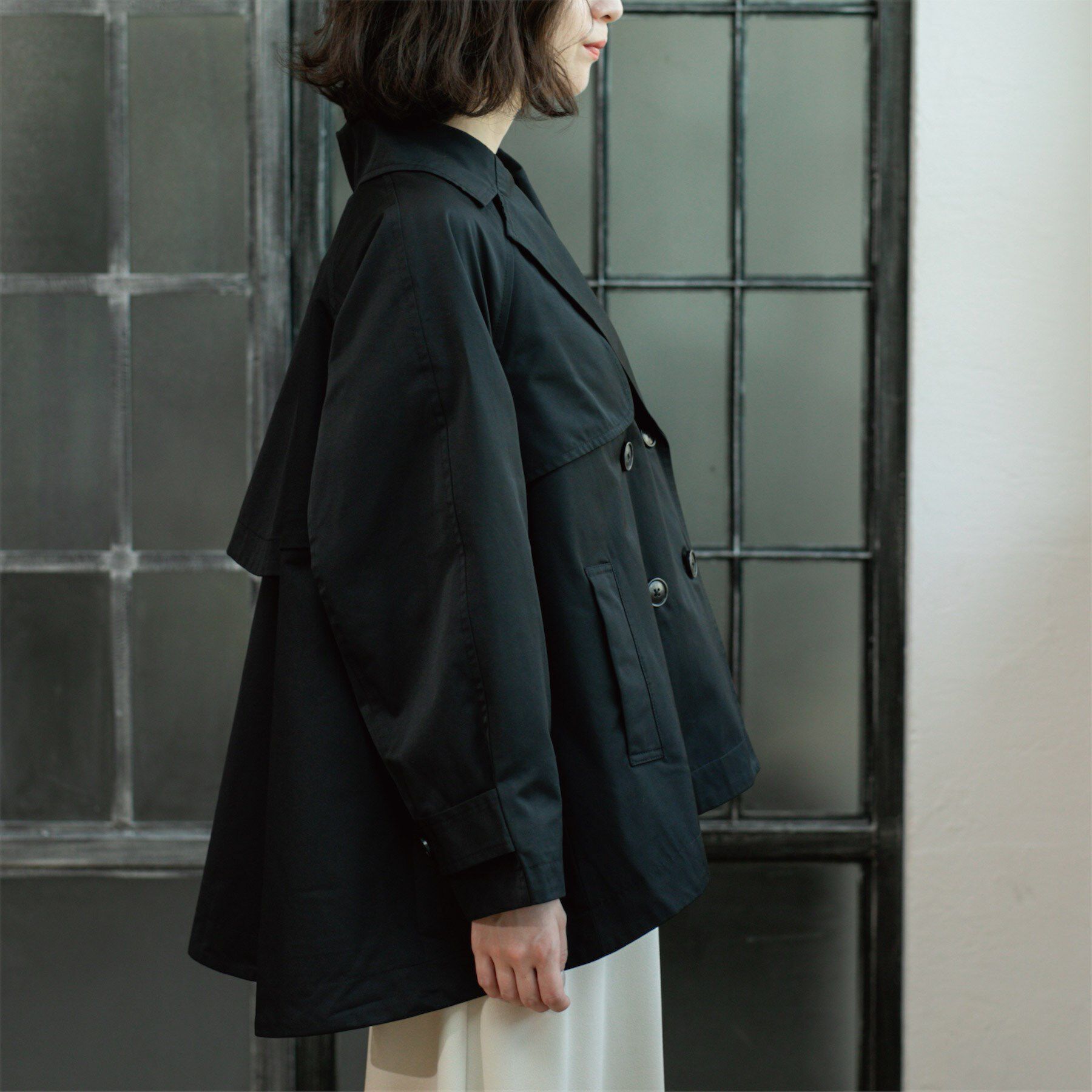 OPAQUE.CLIP「フレアミドルトレンチコート」|トレンチコート|