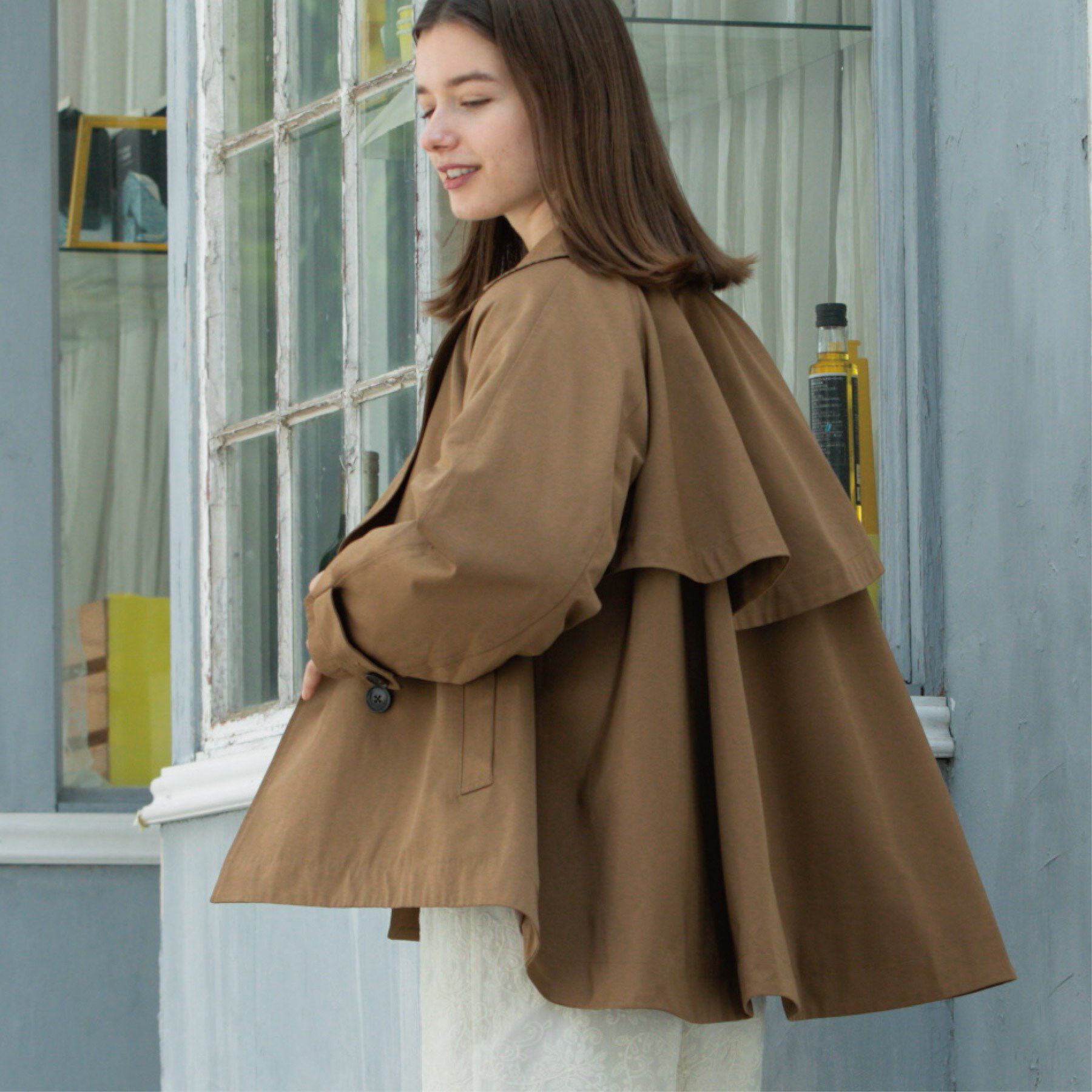 OPAQUE.CLIP「フレアミドルトレンチコート」|トレンチコート|