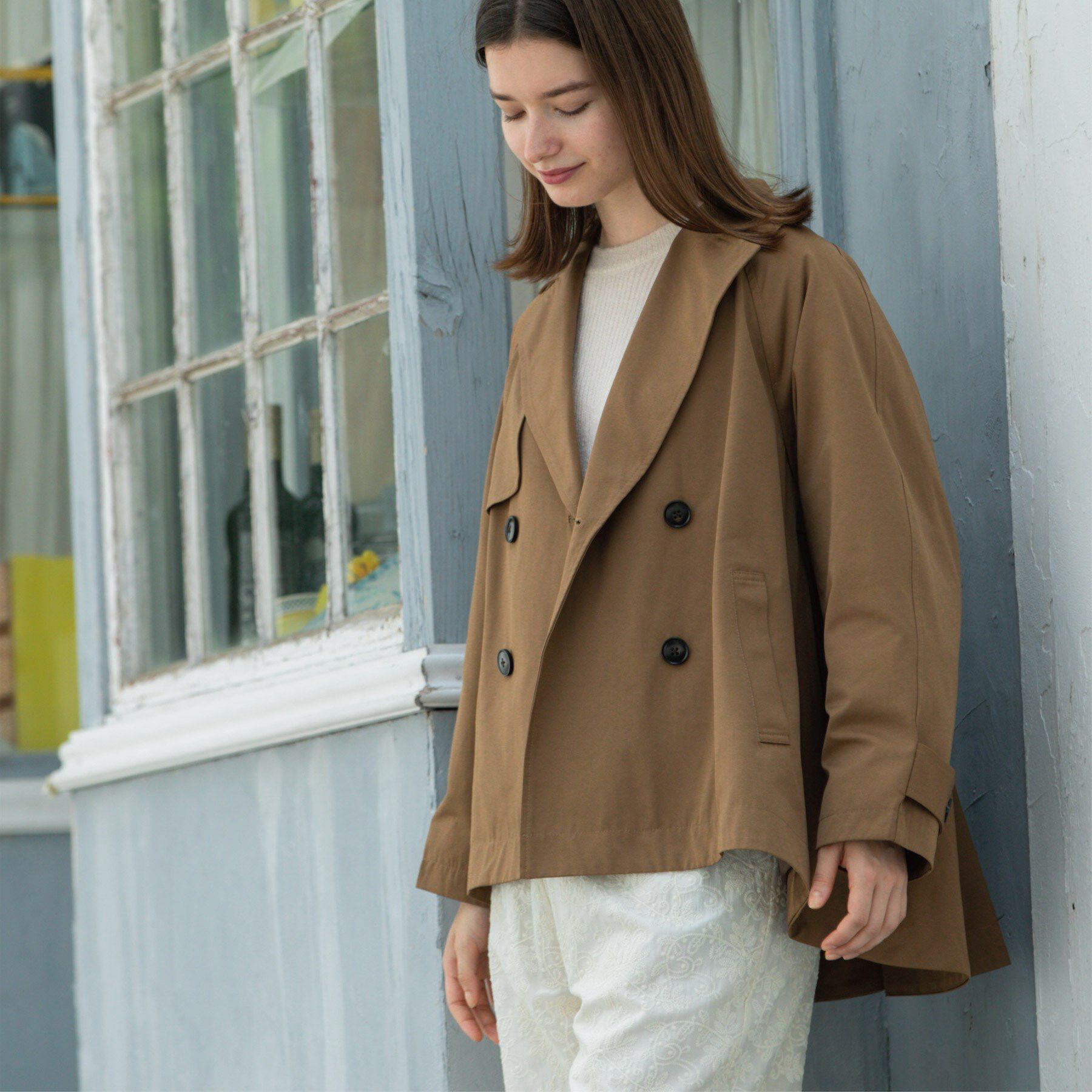 OPAQUE.CLIP「フレアミドルトレンチコート」|トレンチコート|