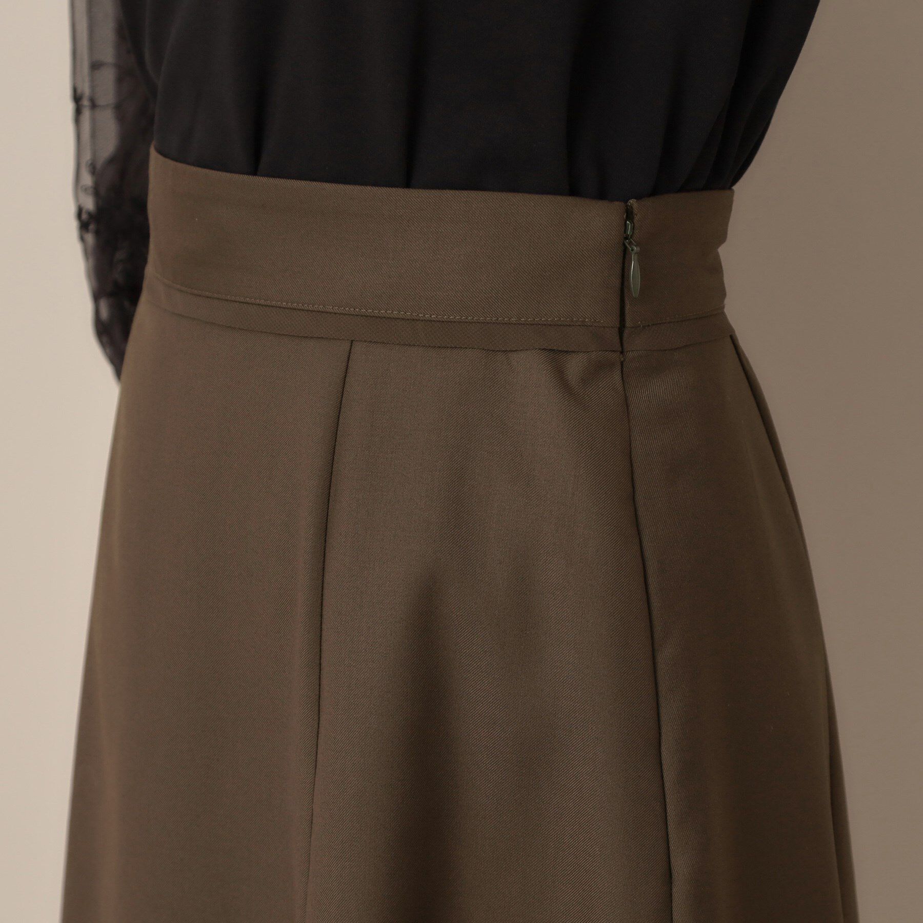 Couture broach「【マシンウォッシャブル・美シルエット】裾シアーフレアスカート」|スカート|