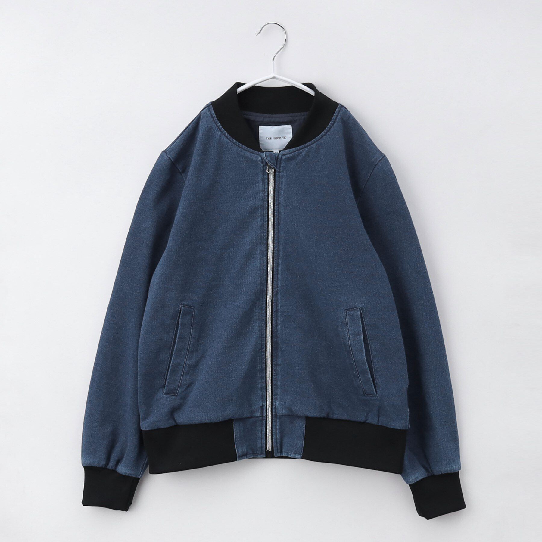 THE SHOP TK「【120－160】リブブルゾン/洗濯機OK」|ブルゾン・スタジャン|ネイビー(094)
