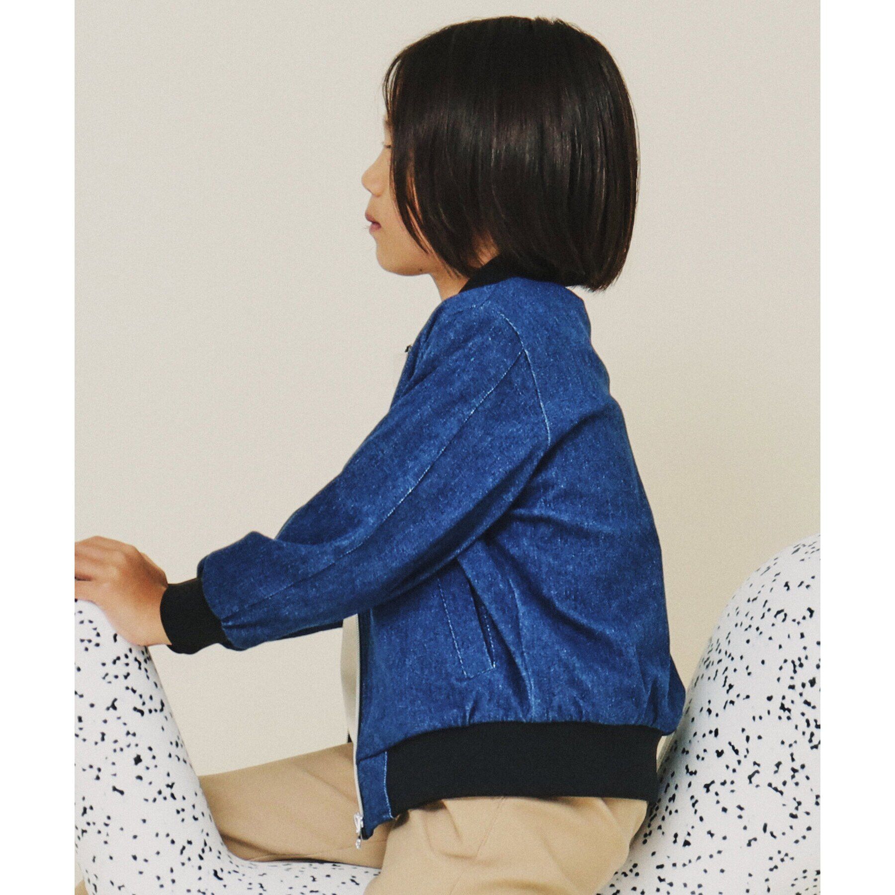 THE SHOP TK「【120－160】リブブルゾン/洗濯機OK」|ブルゾン・スタジャン|