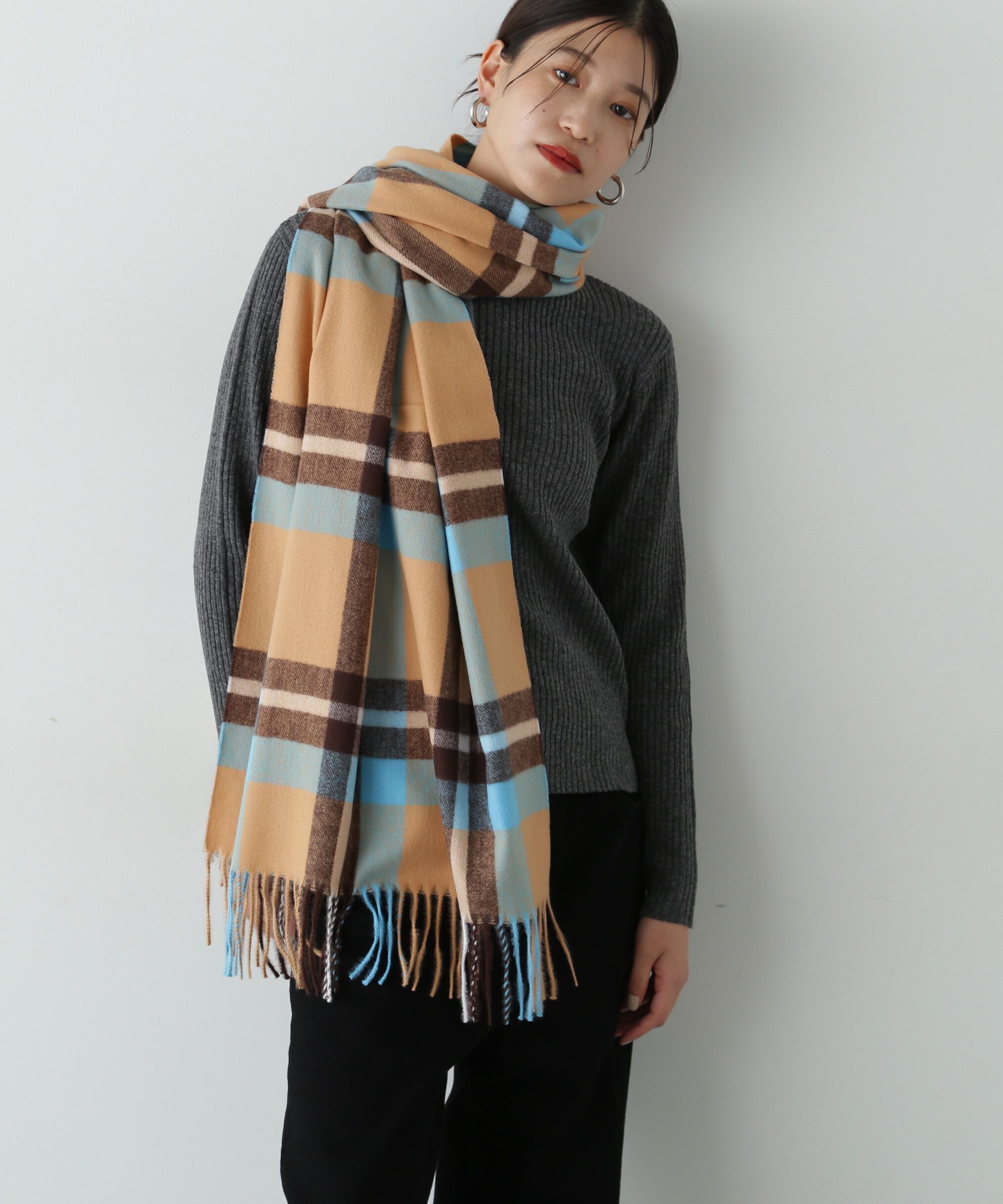  「チェックストール」|マフラー|