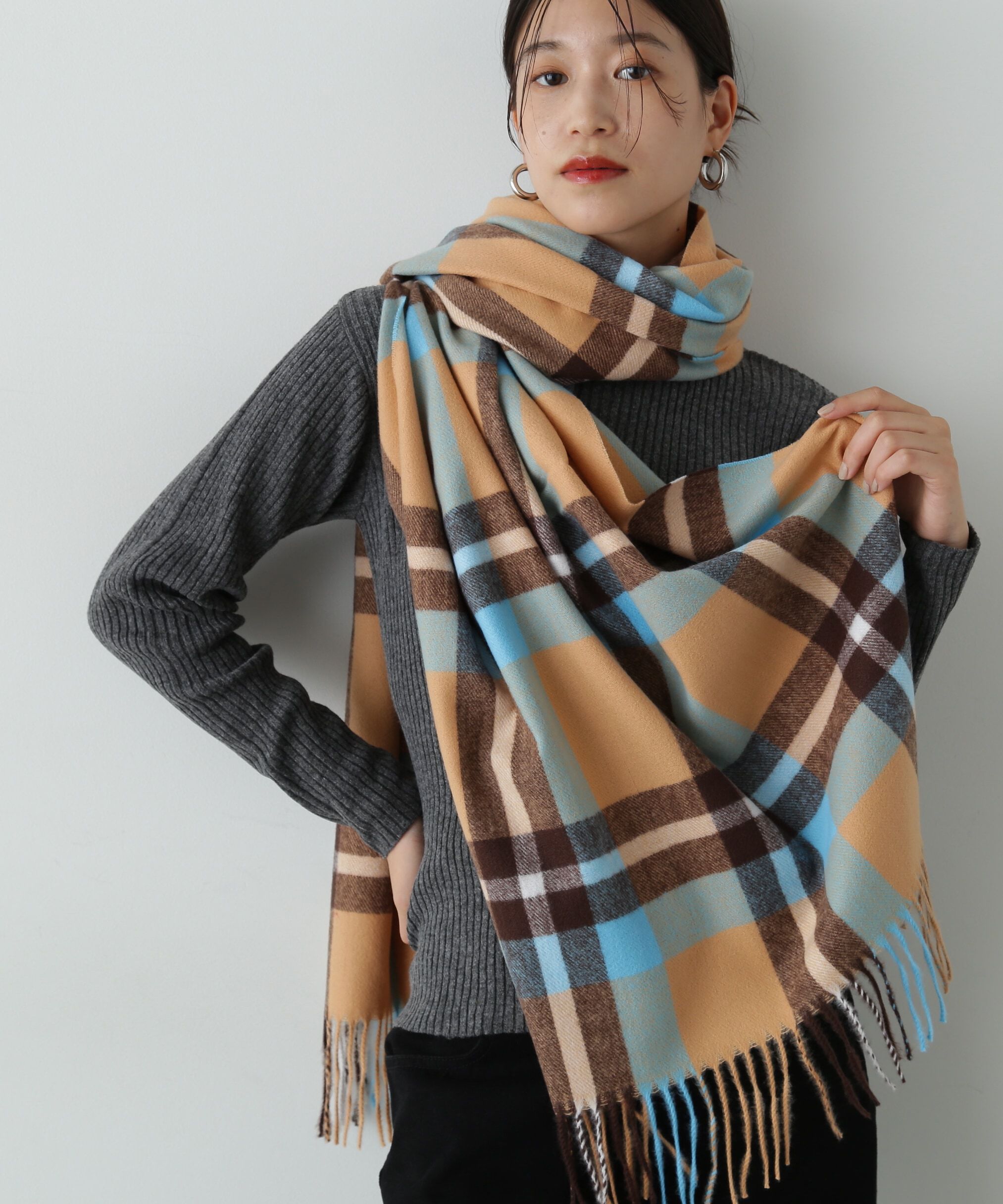  「チェックストール」|マフラー|