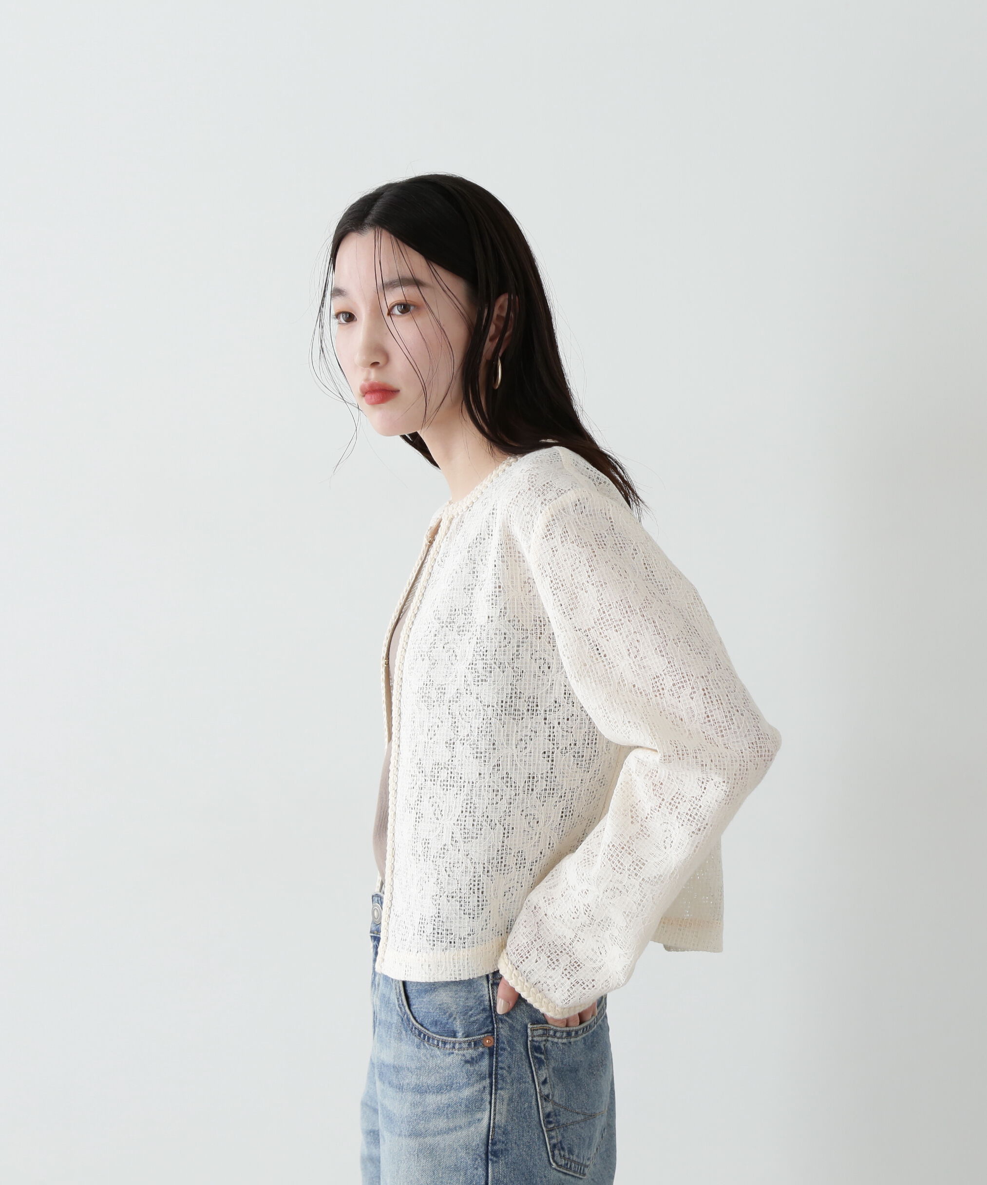  「レース羽織ブラウス」|シャツ・ブラウス|