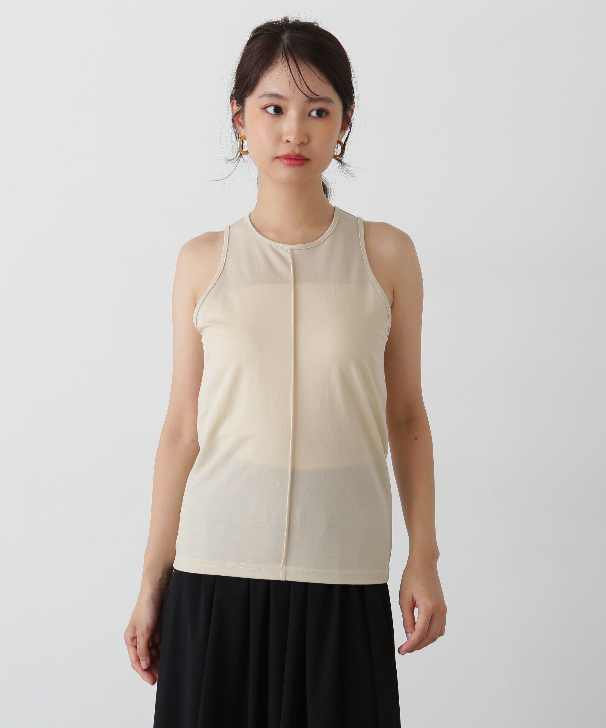  「タンク&times;ロンTレイヤードカットソー」|Tシャツ・カットソー|