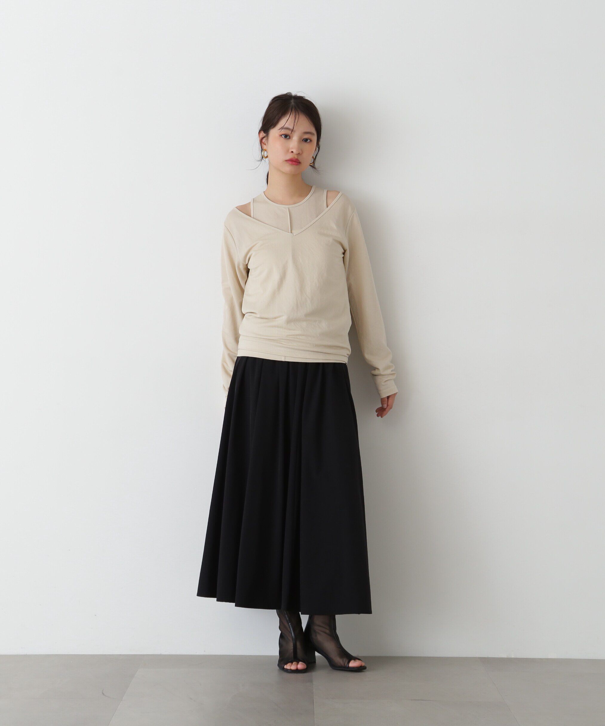  「タンク&times;ロンTレイヤードカットソー」|Tシャツ・カットソー|