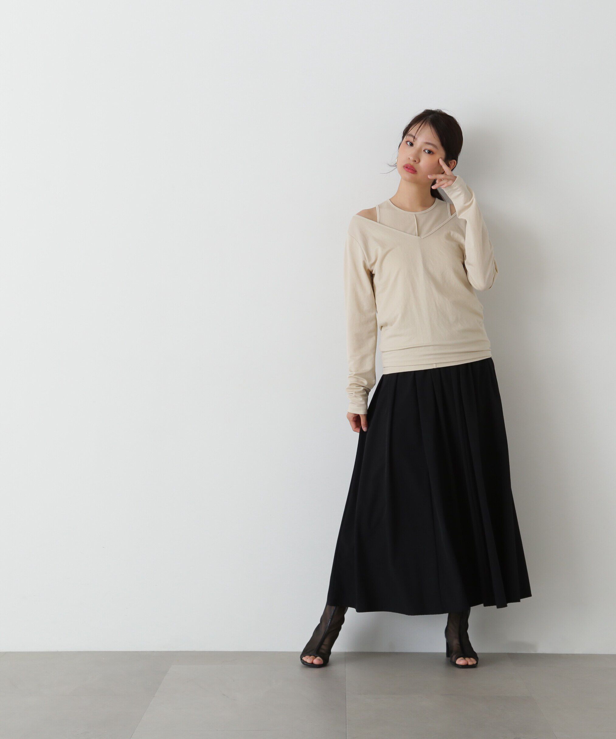  「タンク&times;ロンTレイヤードカットソー」|Tシャツ・カットソー|