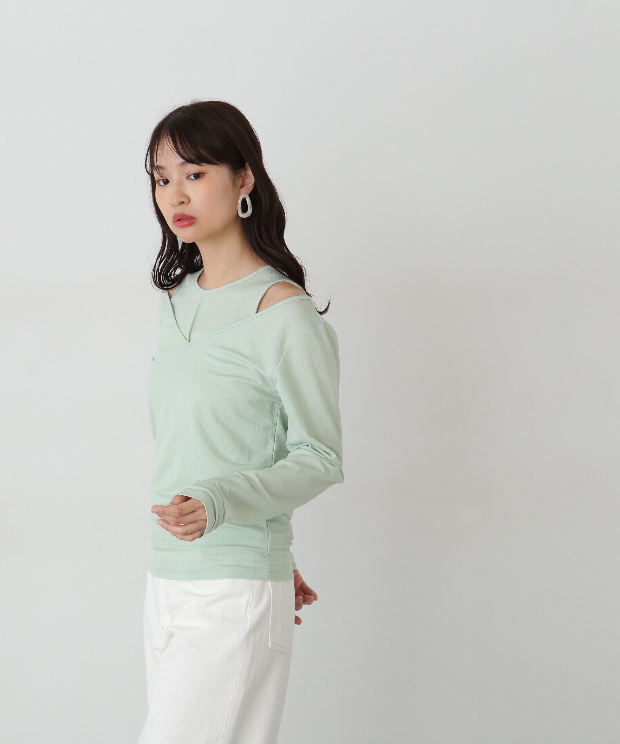  「タンク&times;ロンTレイヤードカットソー」|Tシャツ・カットソー|