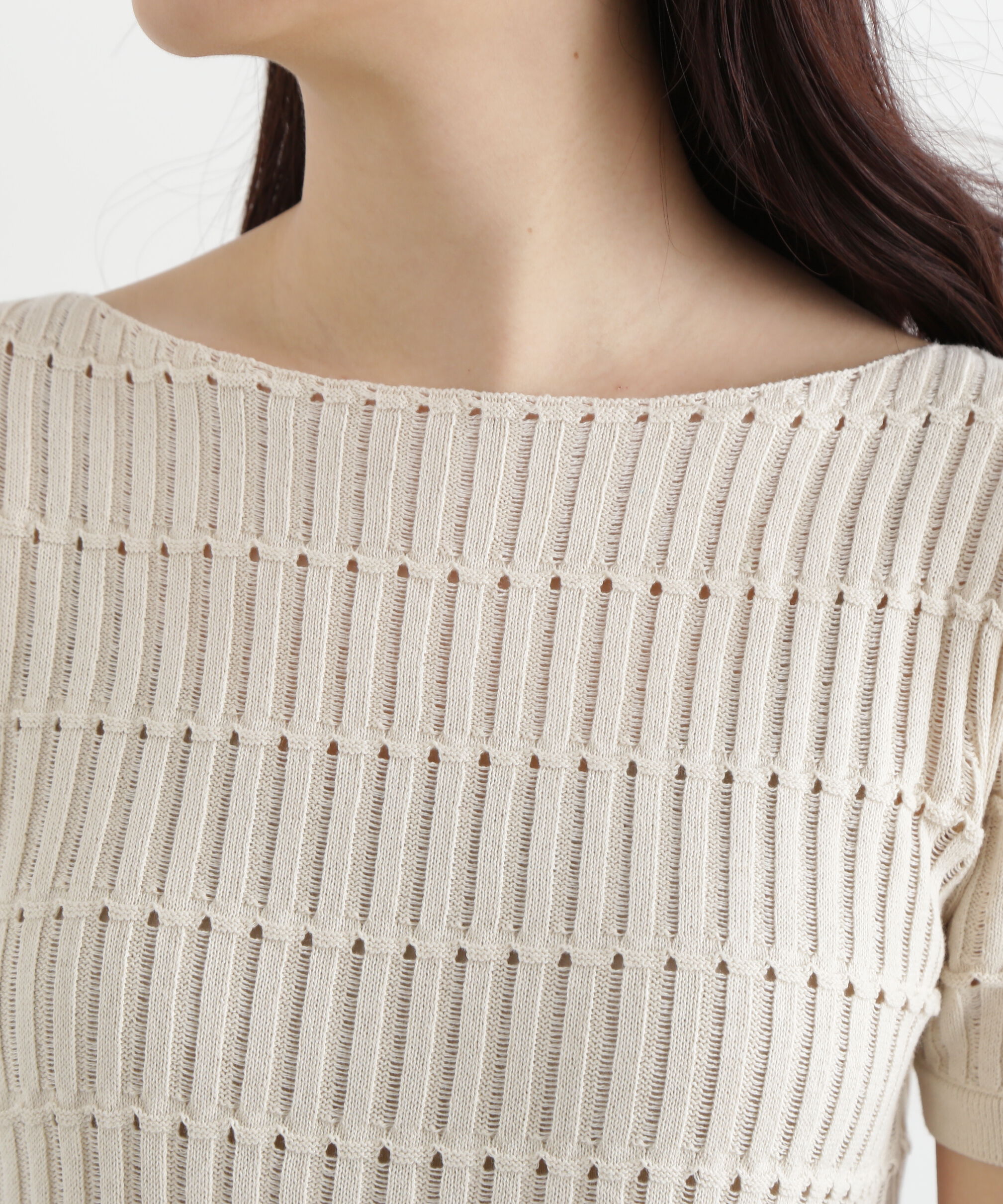  「ハリヌキ変形リブニット」|ニット・セーター|