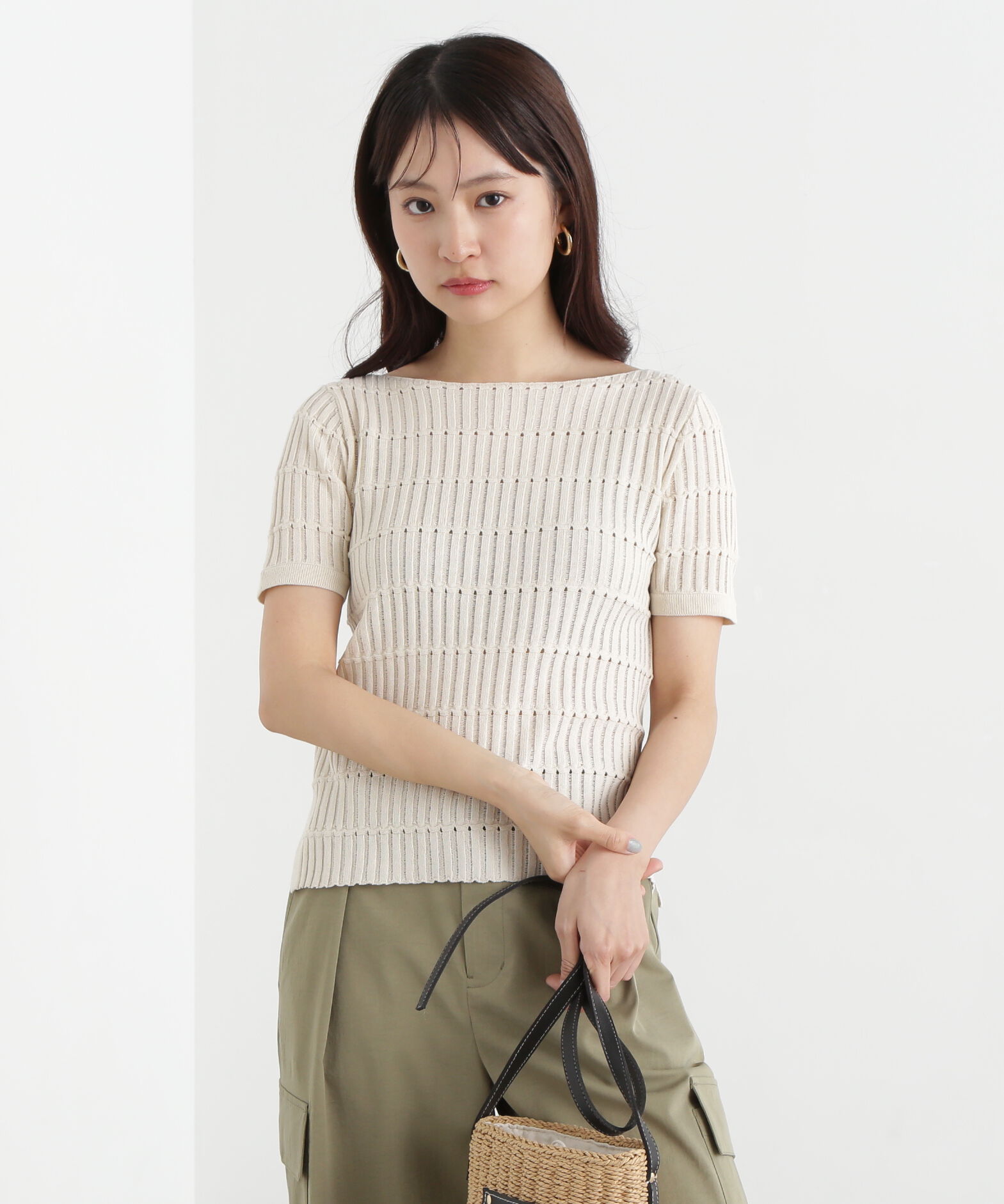  「ハリヌキ変形リブニット」|ニット・セーター|