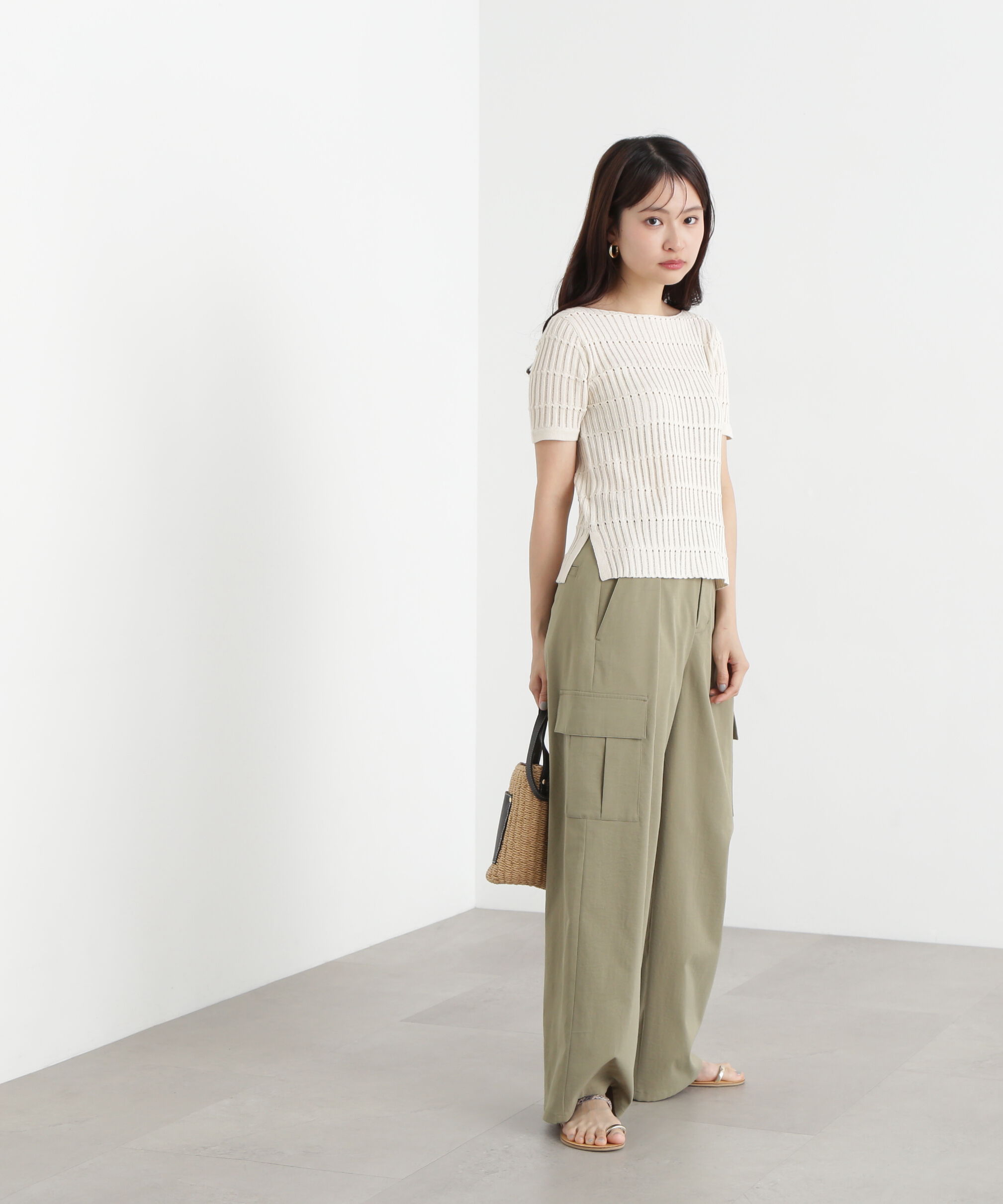  「ハリヌキ変形リブニット」|ニット・セーター|