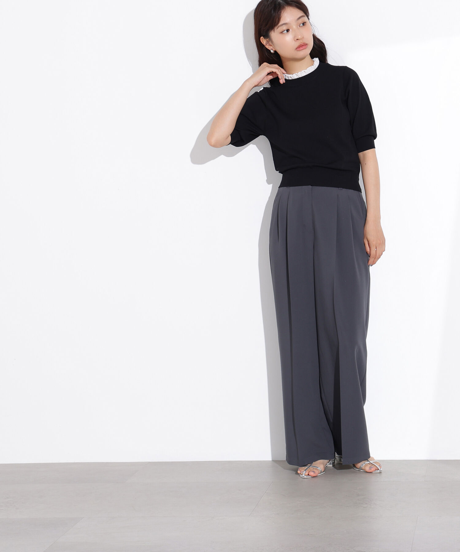  「ドライタッチツータックワイドパンツ」|その他|