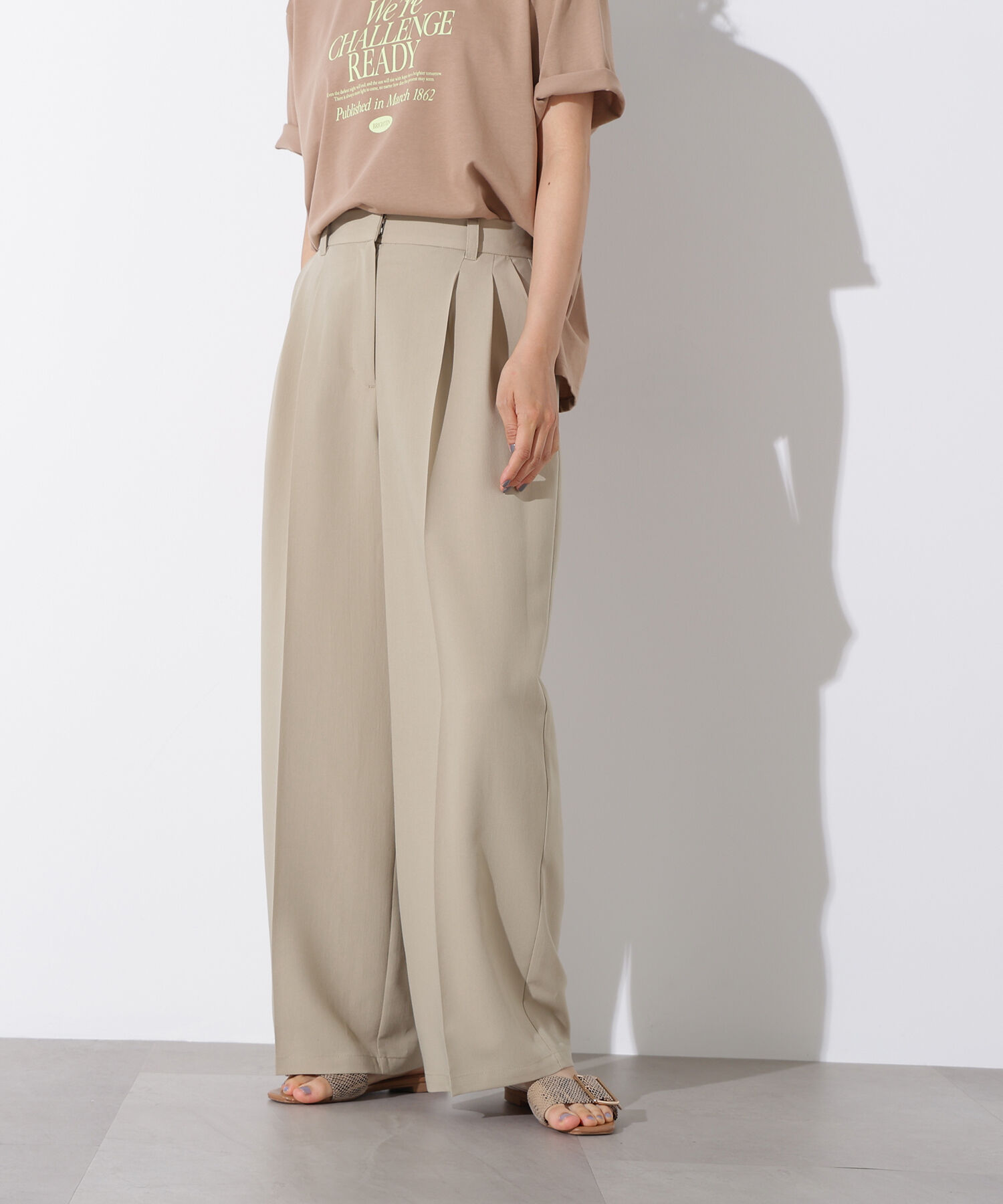  「ドライタッチツータックワイドパンツ」|その他|