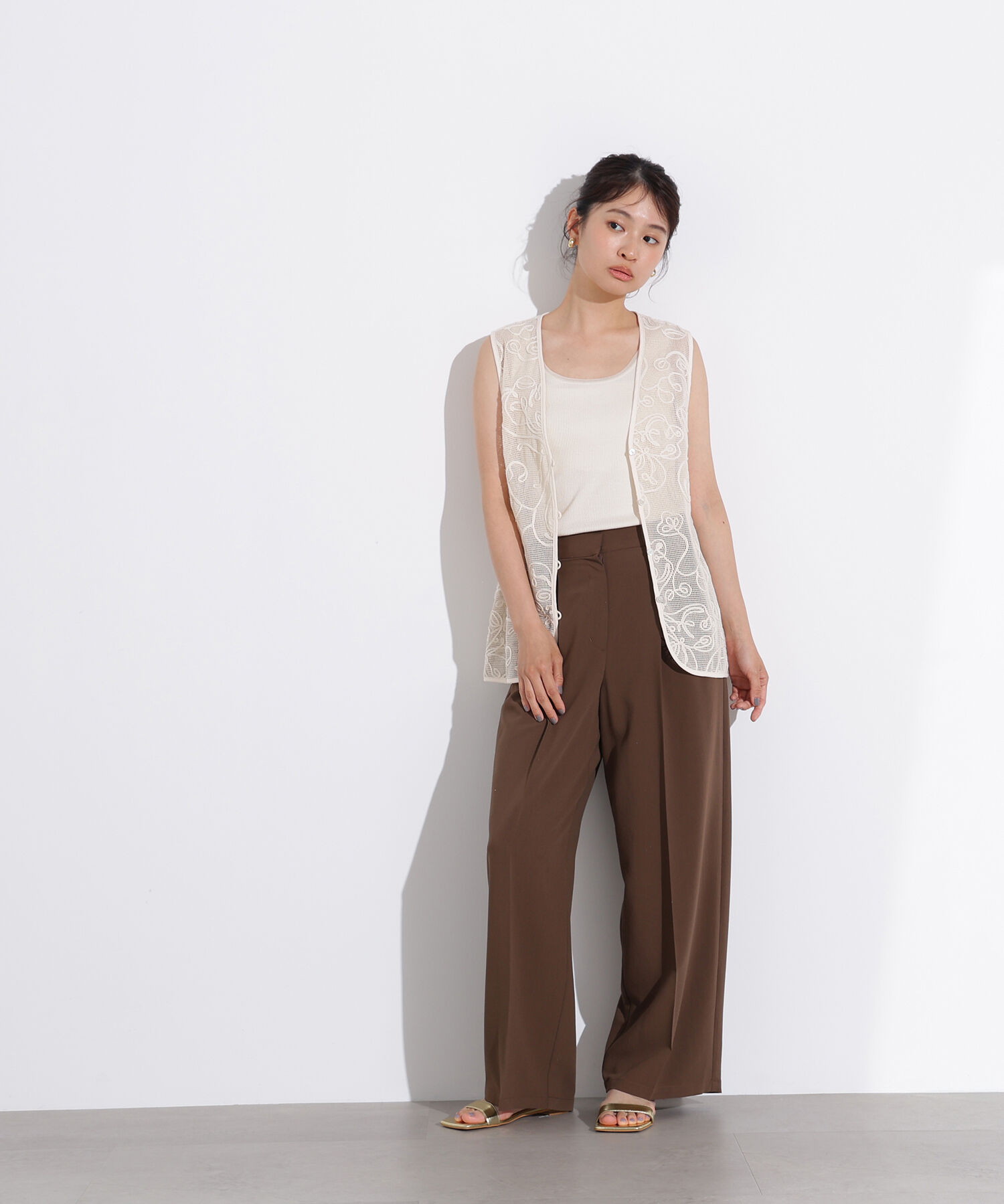  「ドライタッチツータックワイドパンツ」|その他|