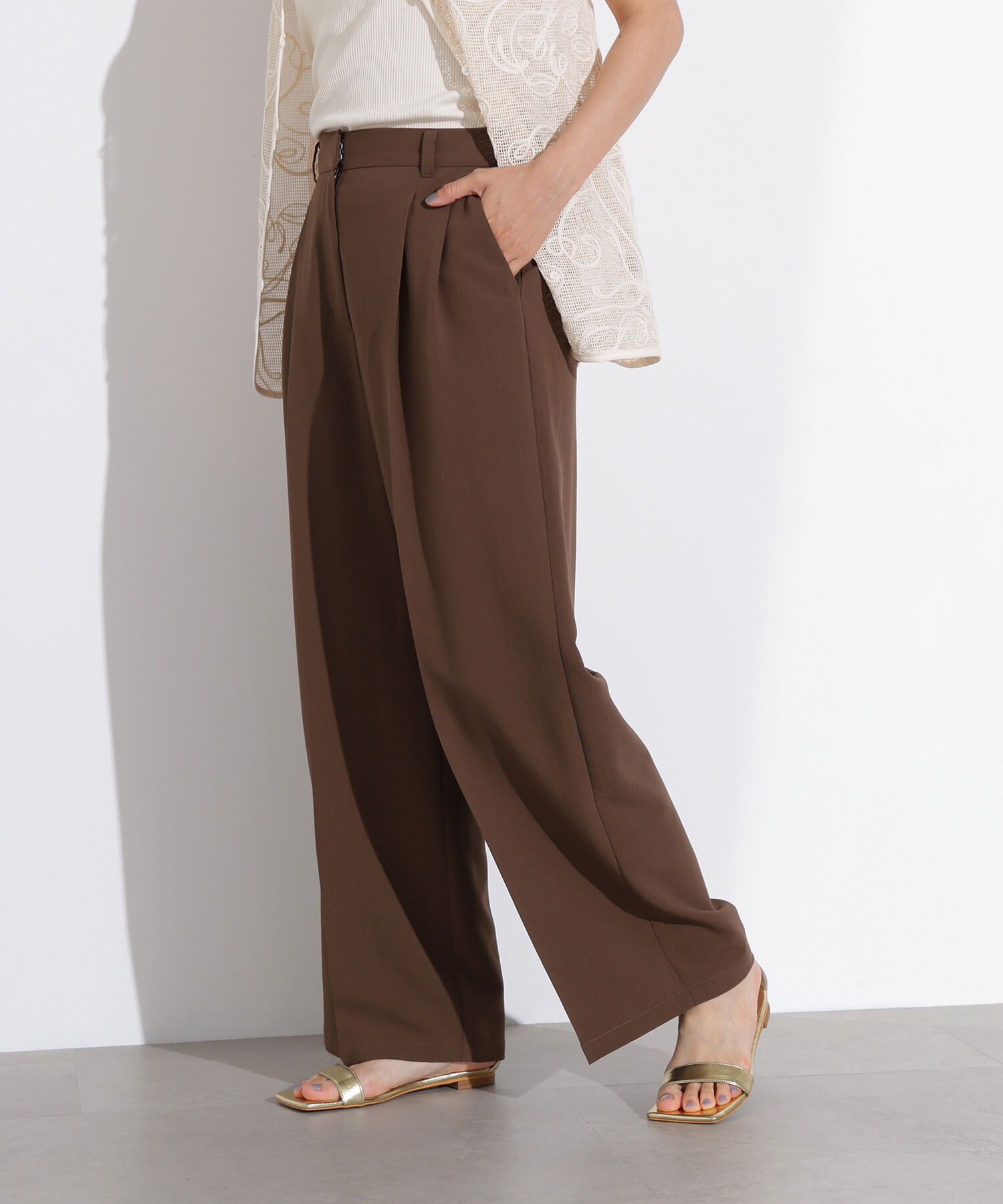  「ドライタッチツータックワイドパンツ」|その他|