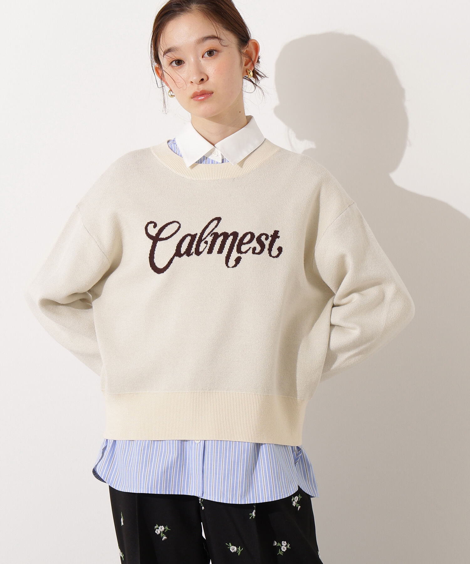  「ロゴジャガードニット」|ニット・セーター|オフ1