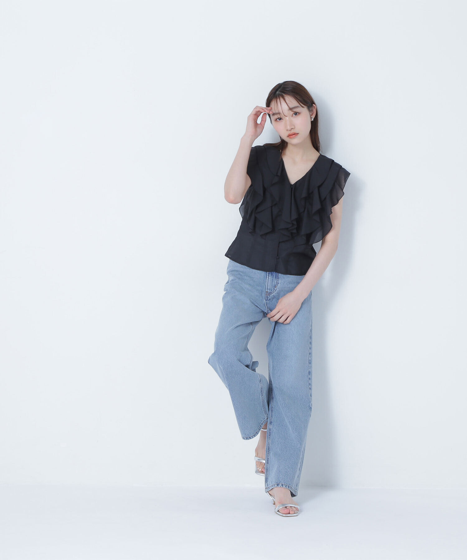  「シアーラッフルフリルブラウス」|シャツ・ブラウス|