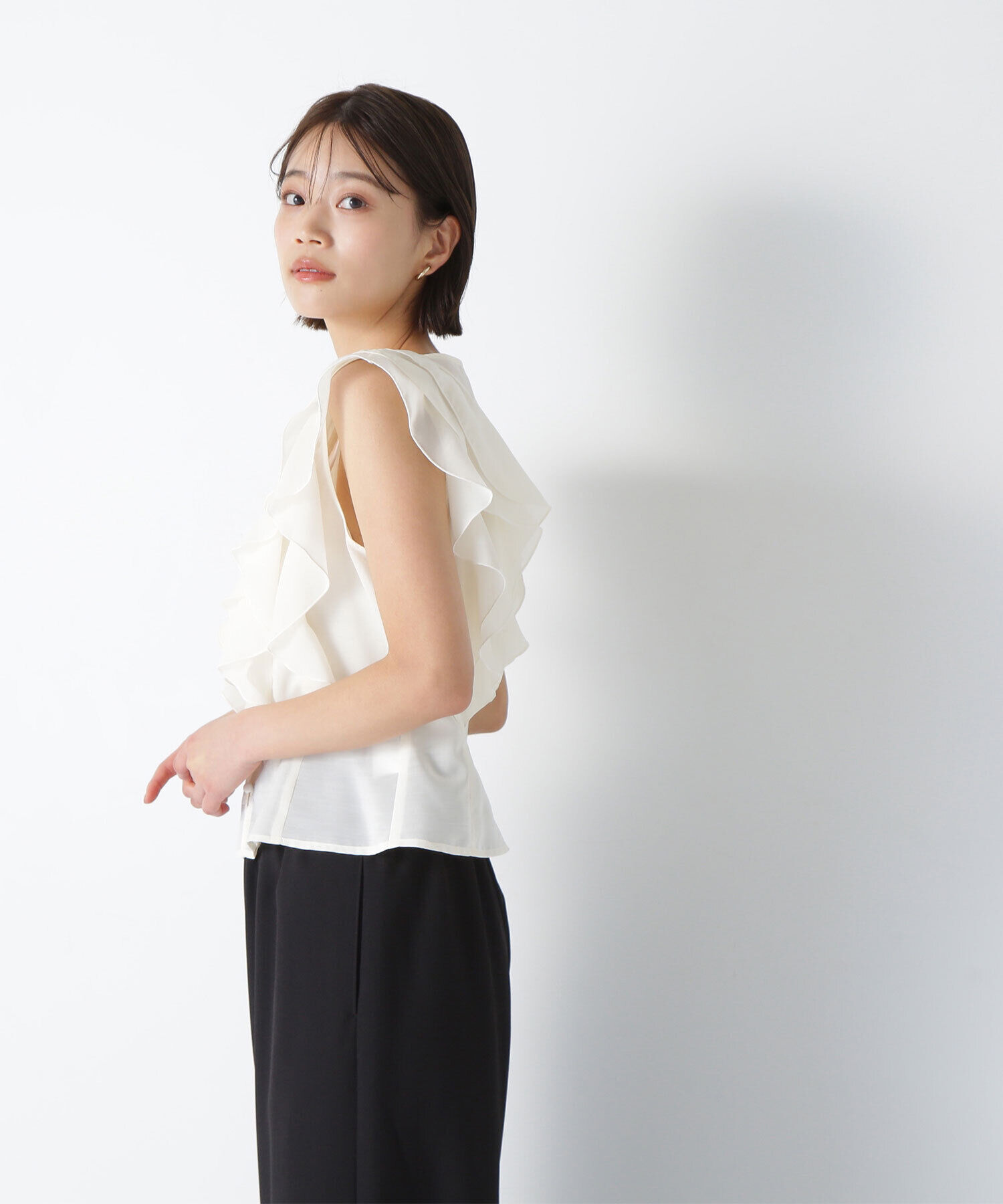  「シアーラッフルフリルブラウス」|シャツ・ブラウス|