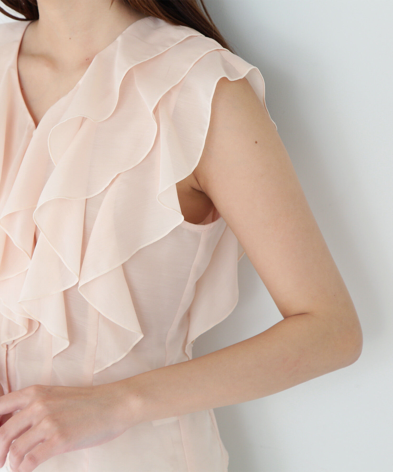 「シアーラッフルフリルブラウス」|シャツ・ブラウス|