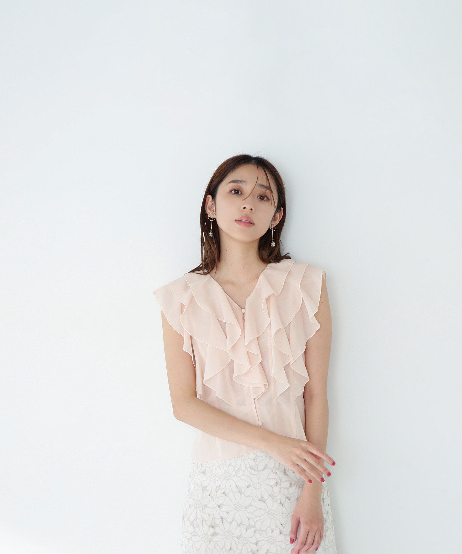  「シアーラッフルフリルブラウス」|シャツ・ブラウス|