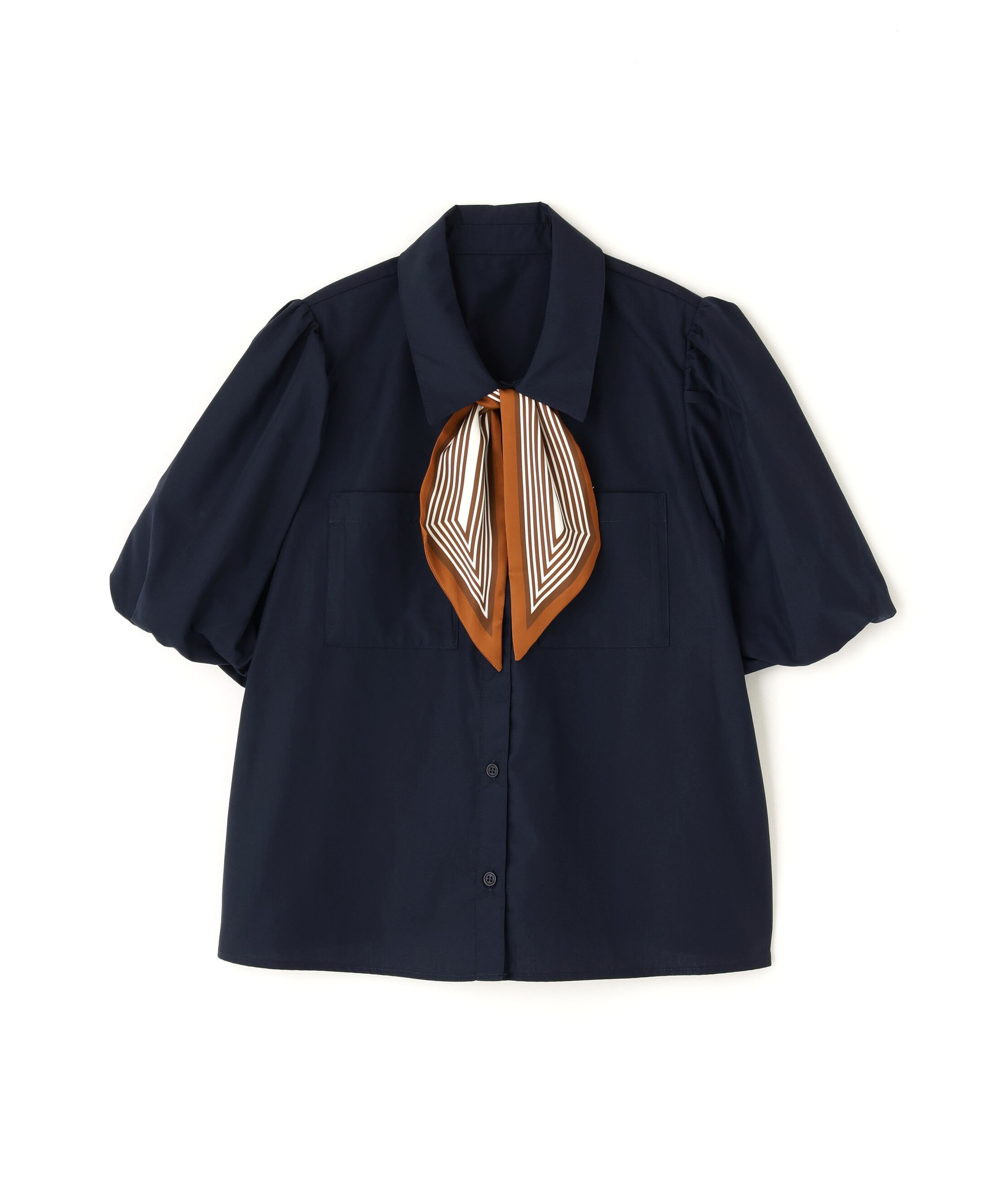  「スカーフ付バルーンスリーブシャツ」|シャツ・ブラウス|