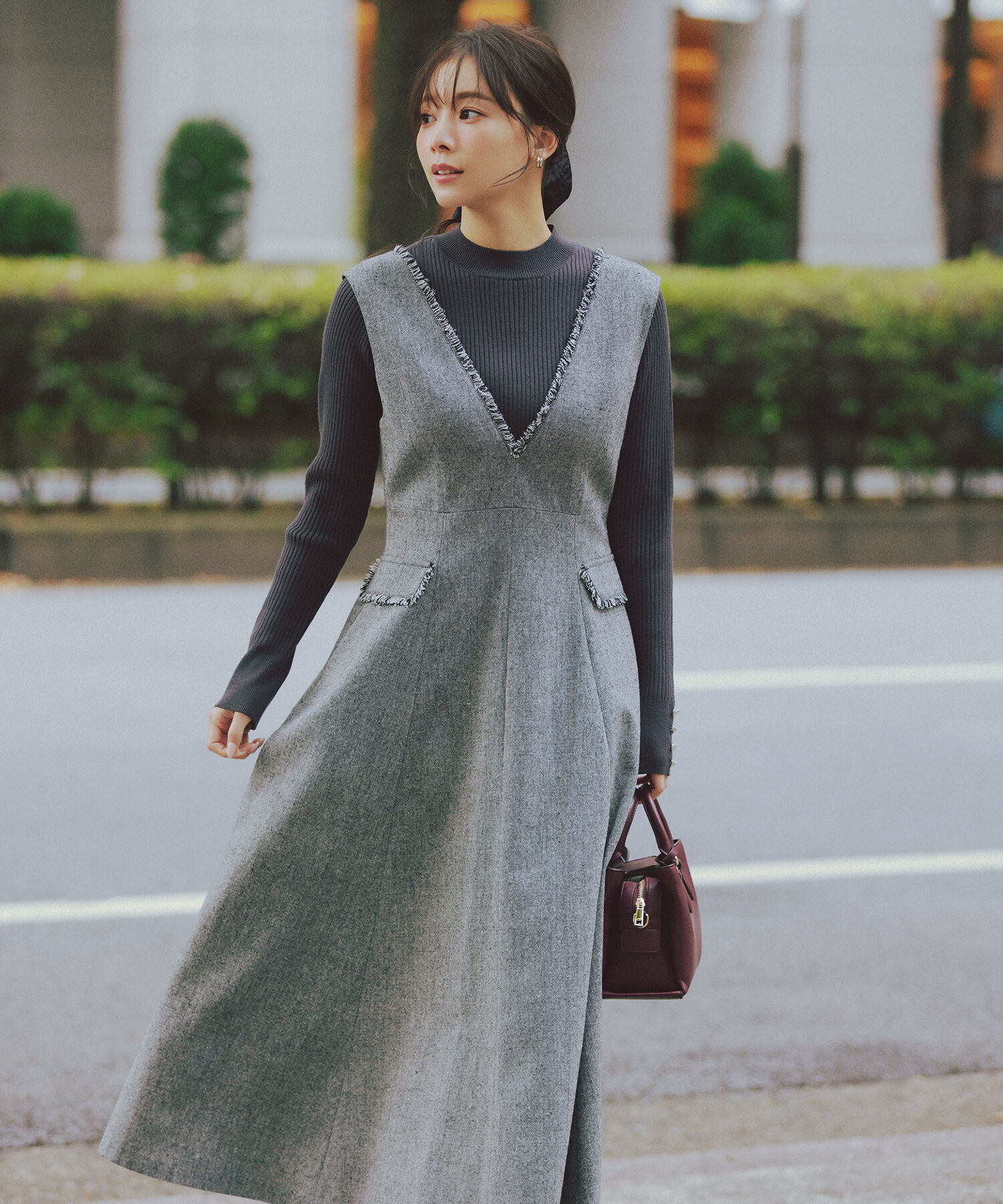  「ハートボタンカフスニット」|ニット・セーター|