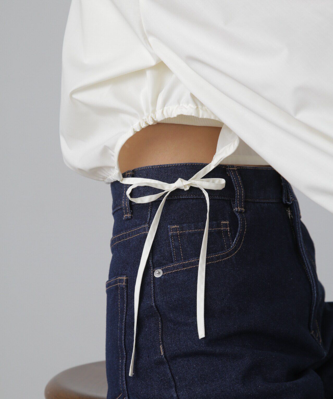  「裾ドロストカッティングショート丈シャツ」|シャツ・ブラウス|