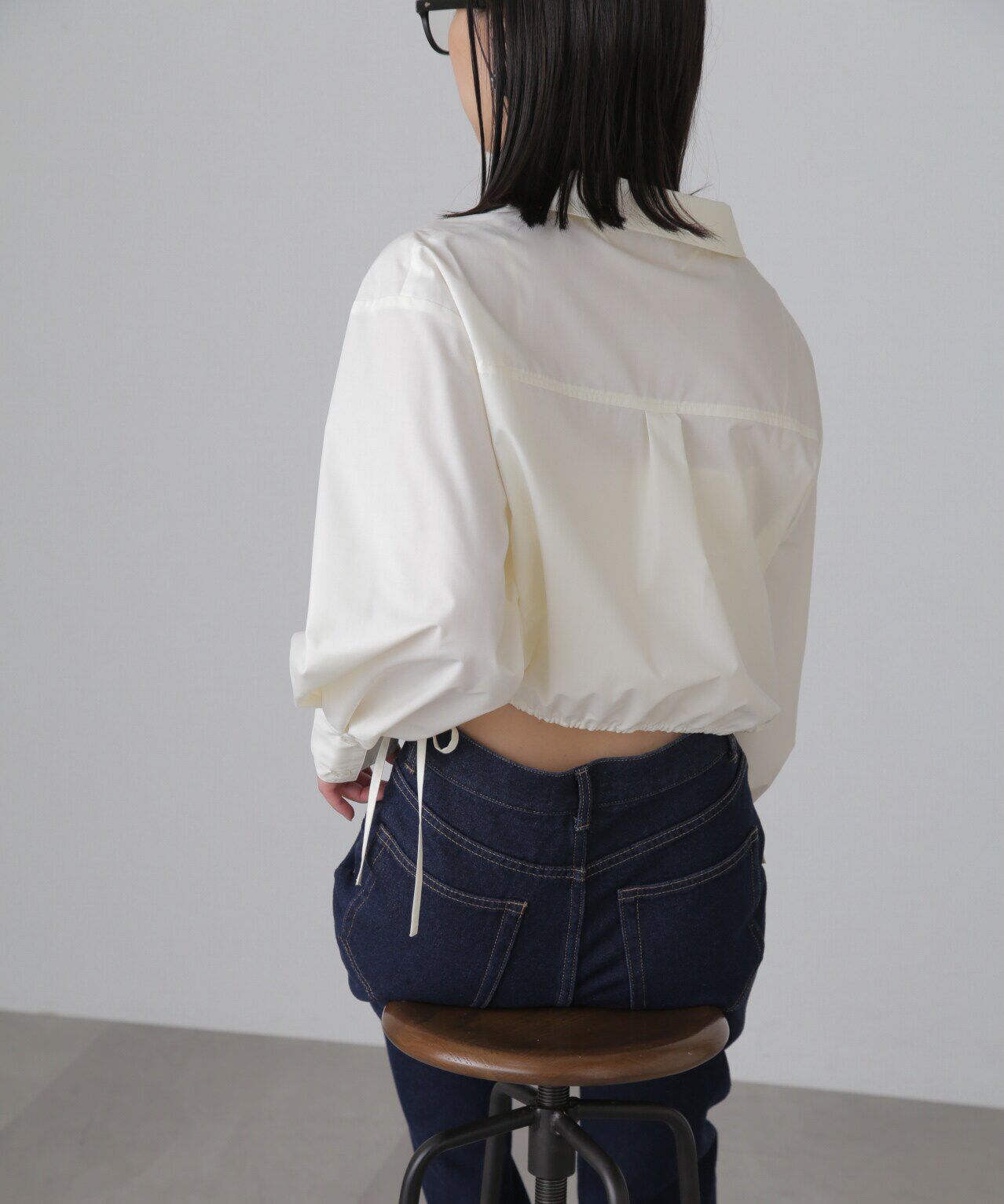  「裾ドロストカッティングショート丈シャツ」|シャツ・ブラウス|