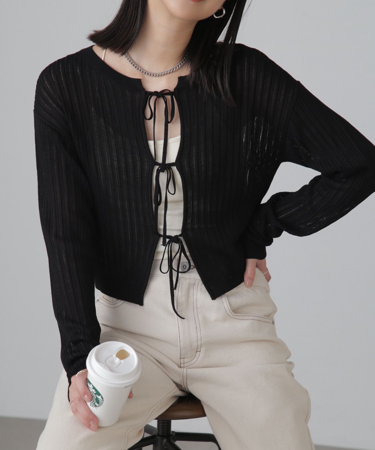  「前後2Wayメッシュニット」|ニット・セーター|