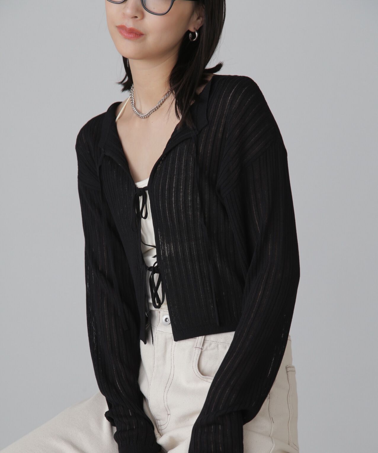  「前後2Wayメッシュニット」|ニット・セーター|