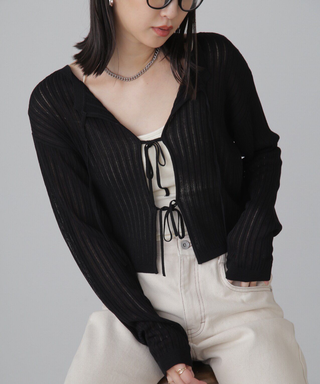  「前後2Wayメッシュニット」|ニット・セーター|