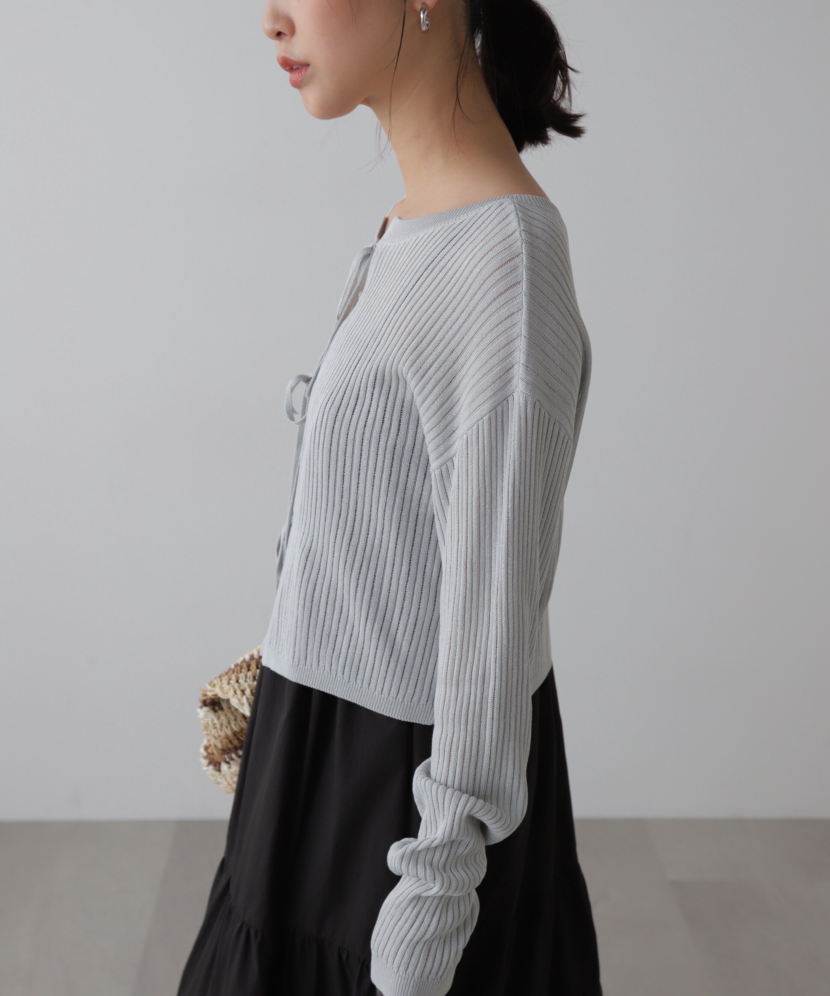  「前後2Wayメッシュニット」|ニット・セーター|