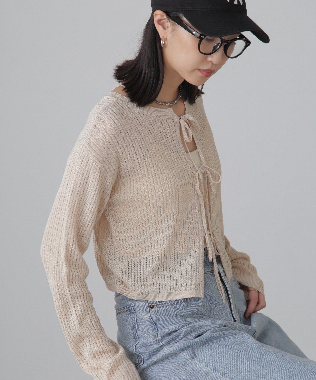  「前後2Wayメッシュニット」|ニット・セーター|